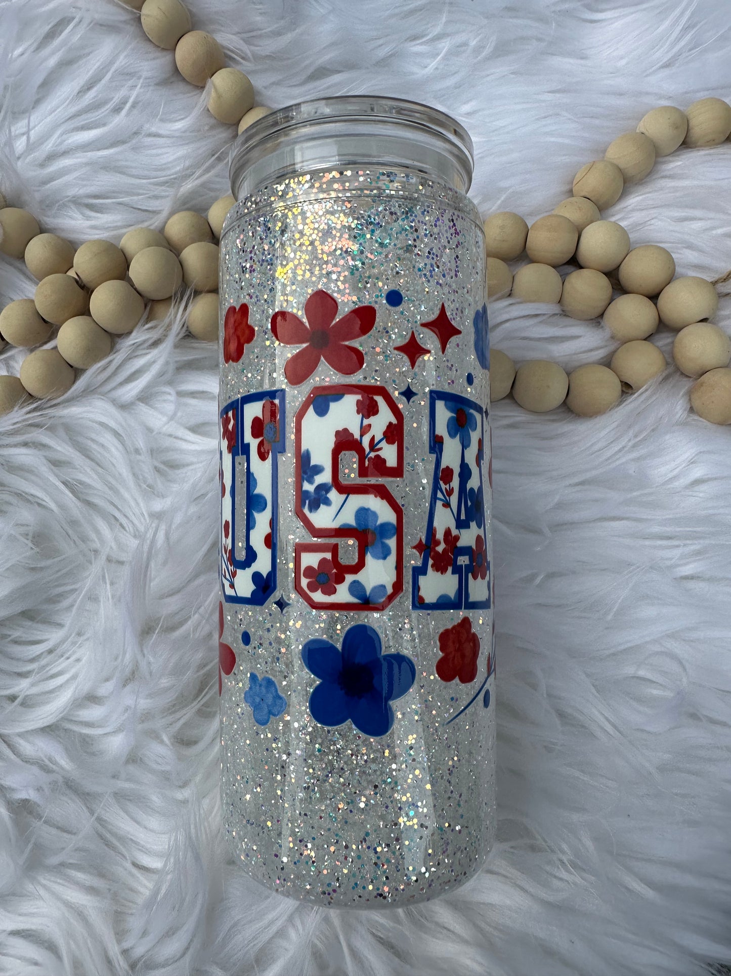 Snowglobe Tumbler “USA”