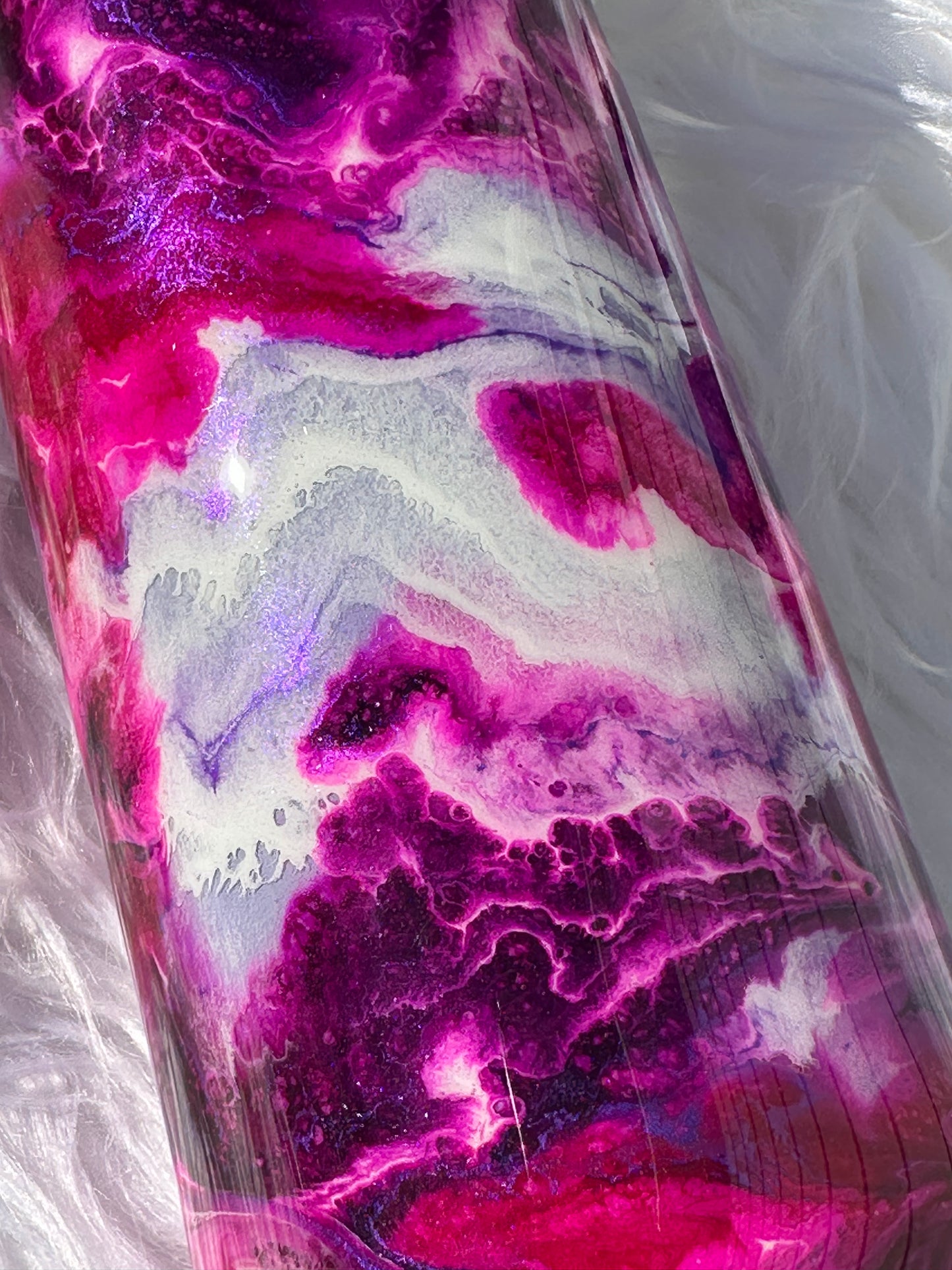 Purple/Pink ink swirl
