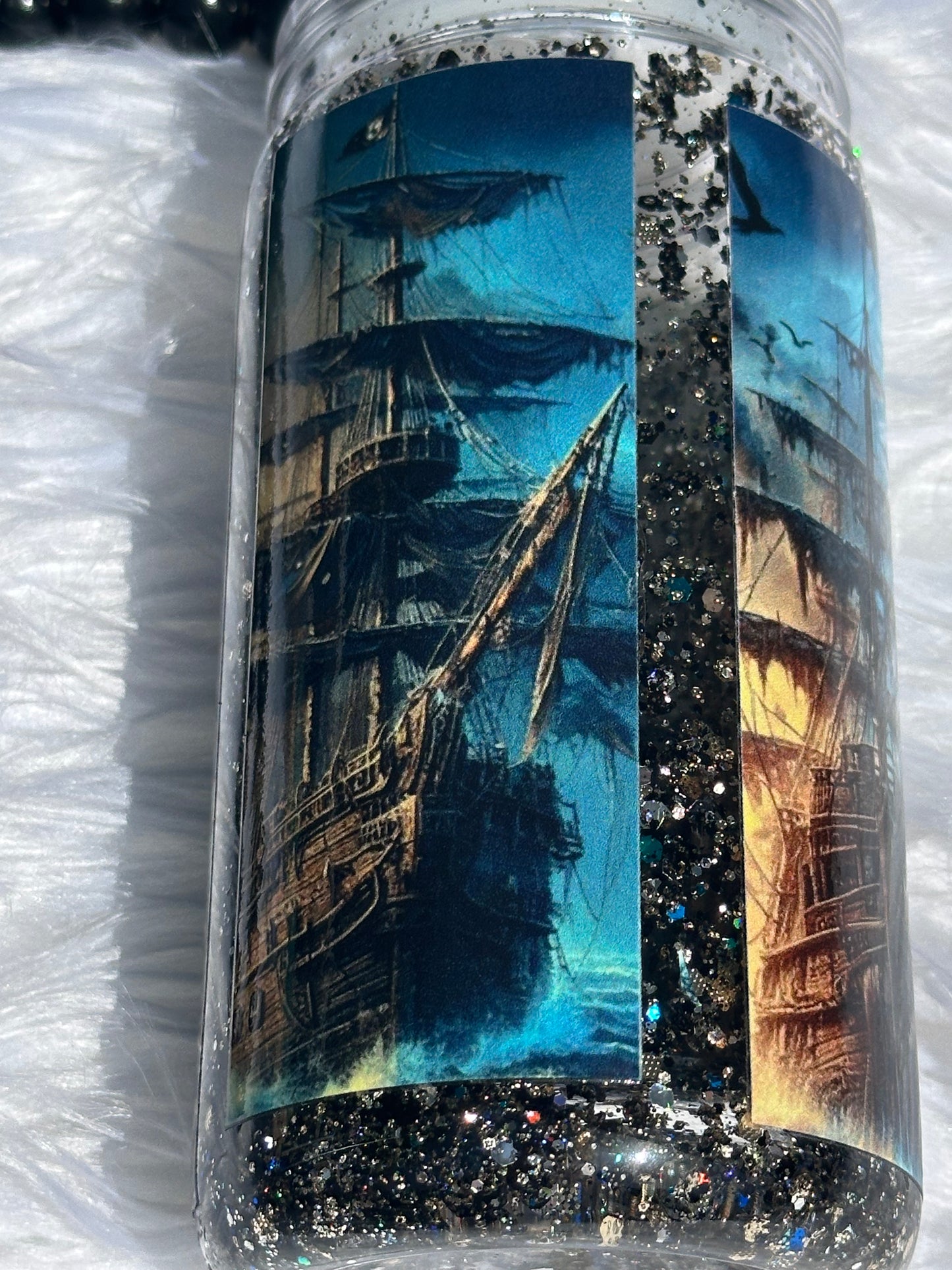 Pirate snowglobe tumbler