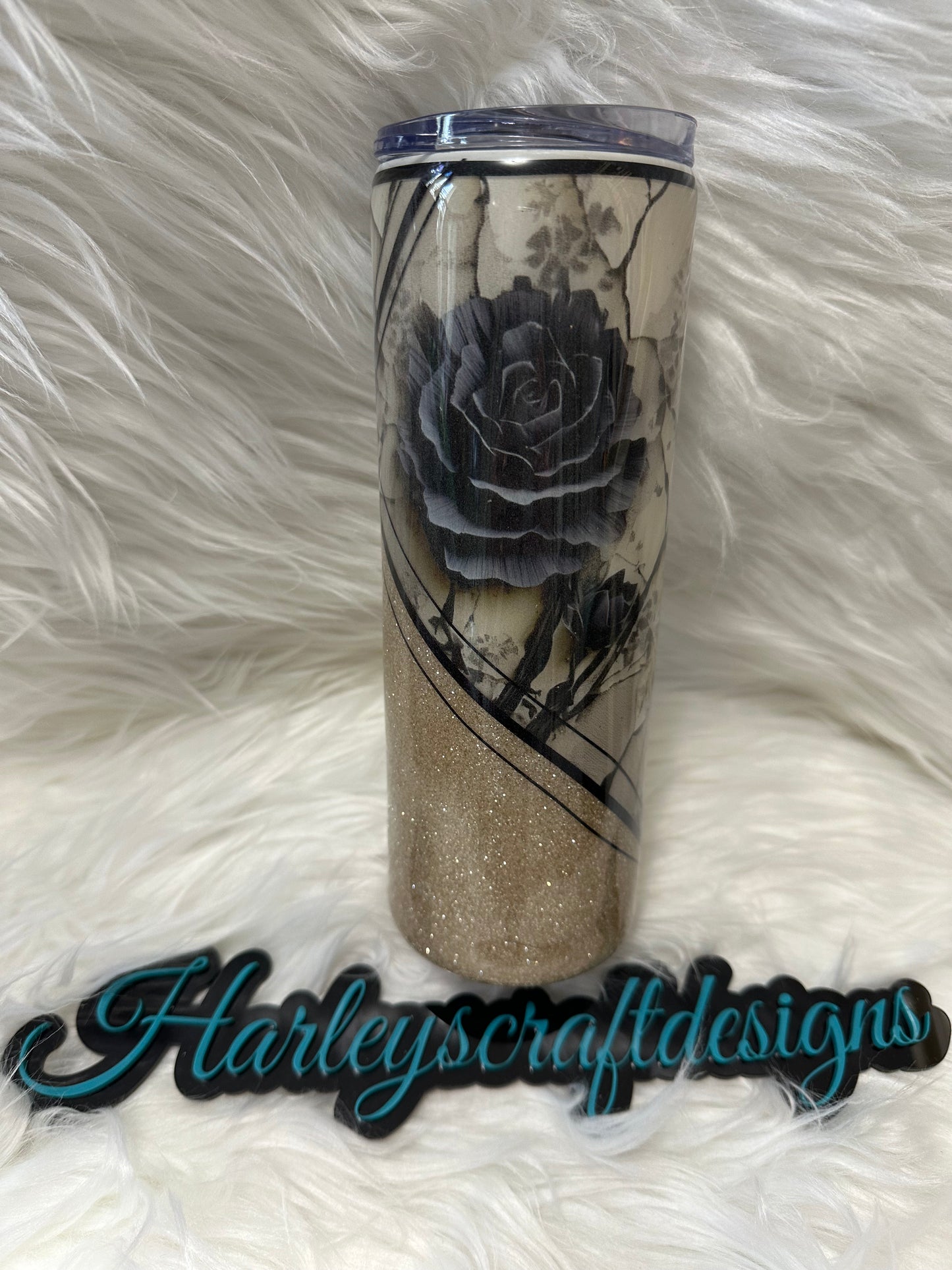 Black Rose Tumbler