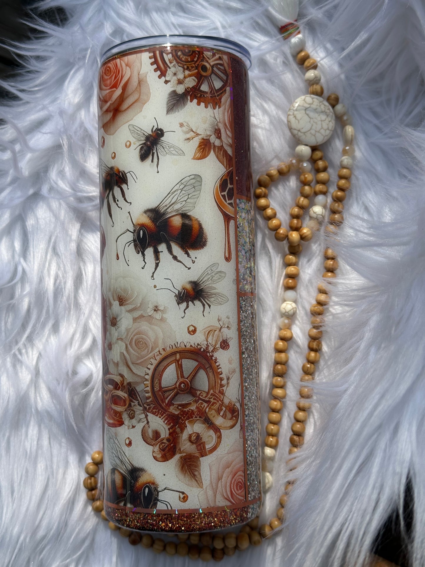 Bees and spring flowers