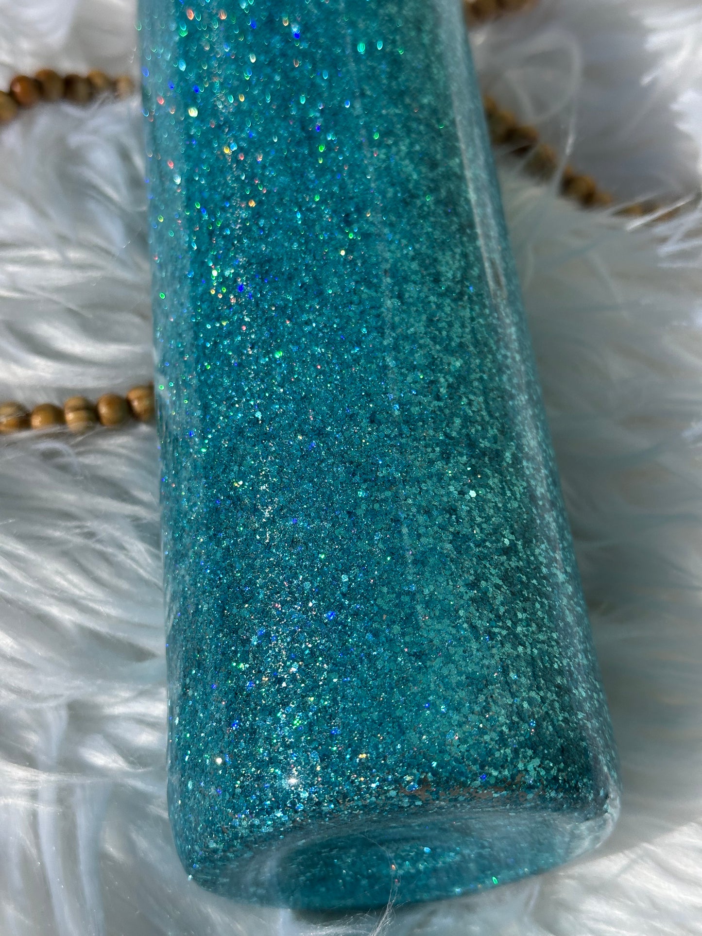 Turquoise glitter Tumbler