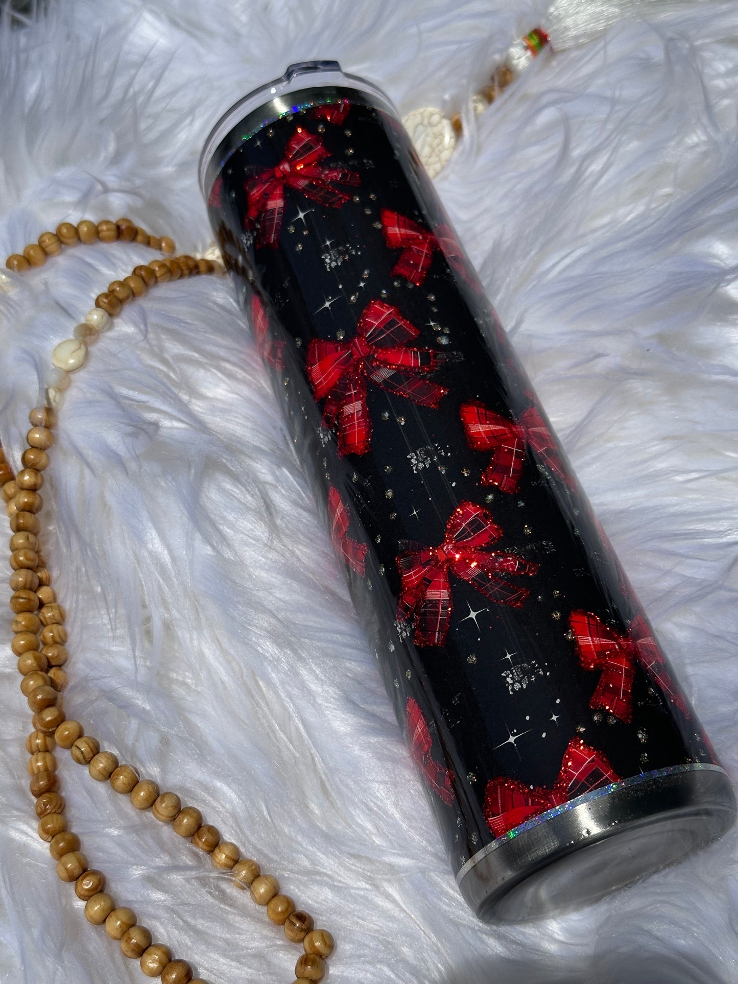 Red Christmas bow Tumbler