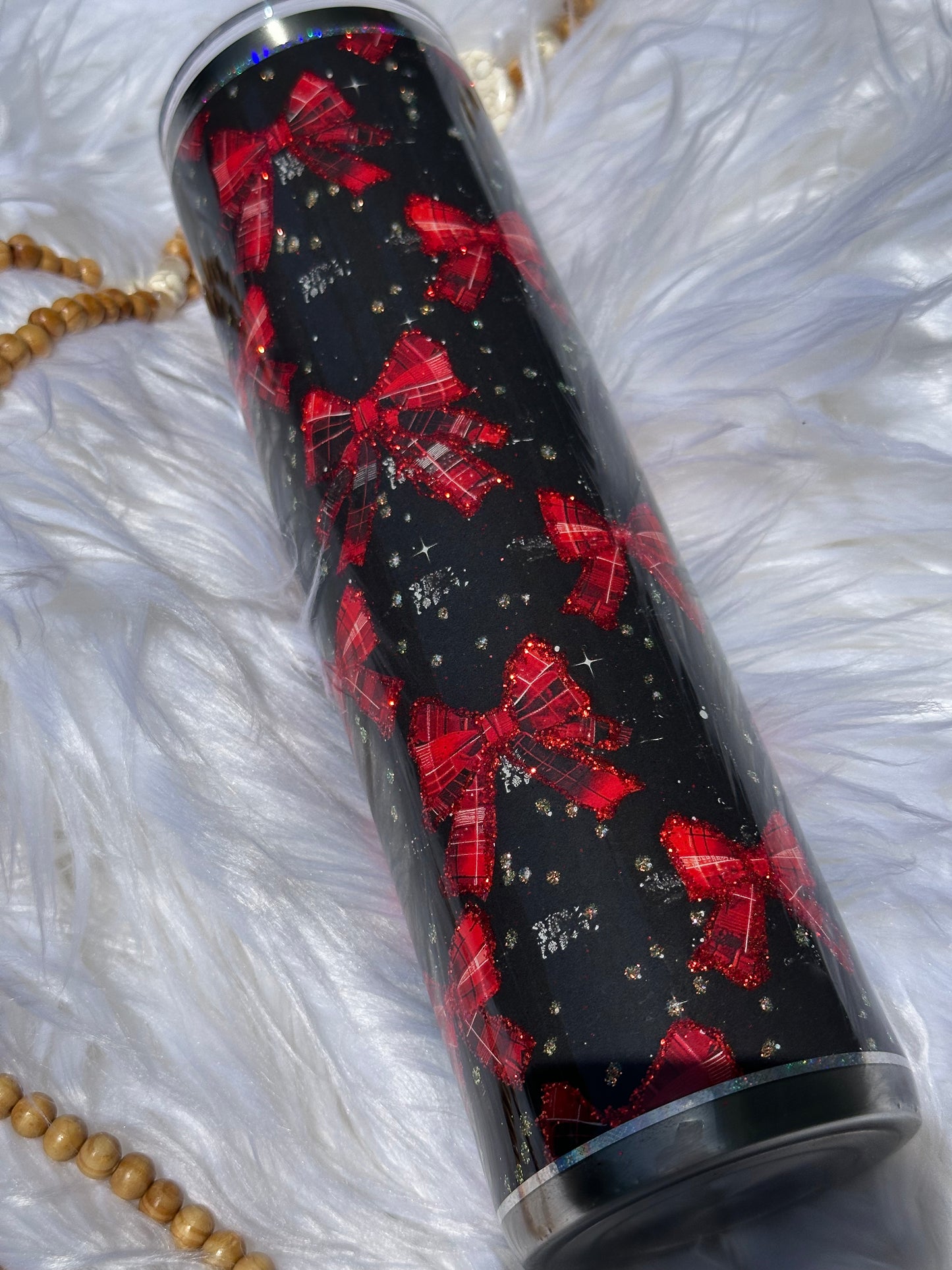 Red Christmas bow Tumbler