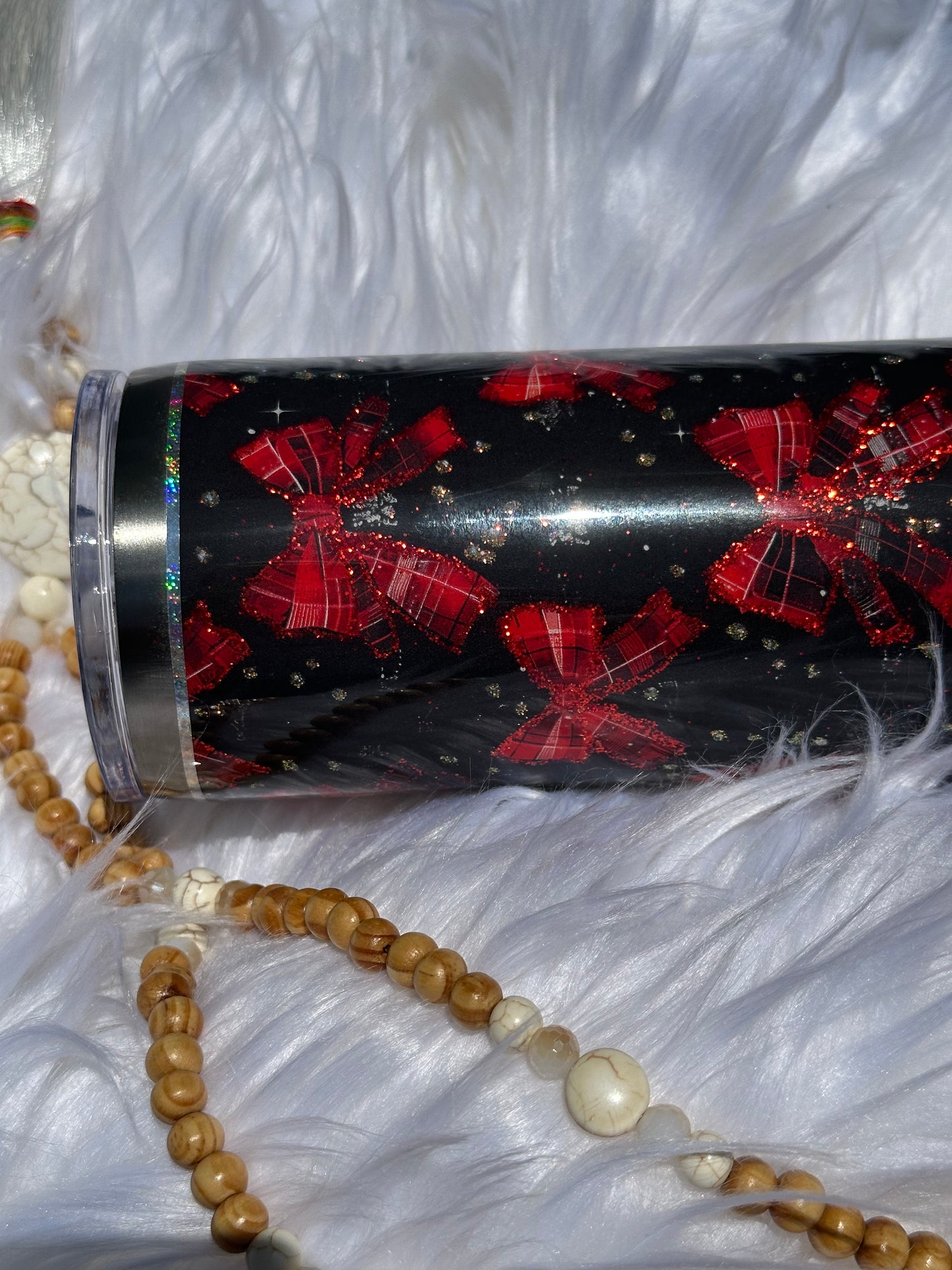 Red Christmas bow Tumbler