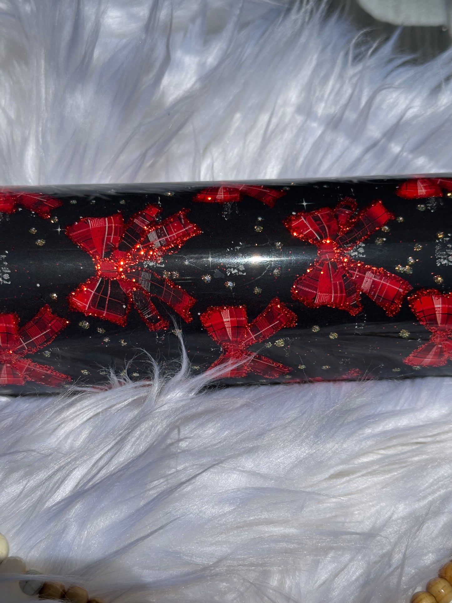 Red Christmas bow Tumbler