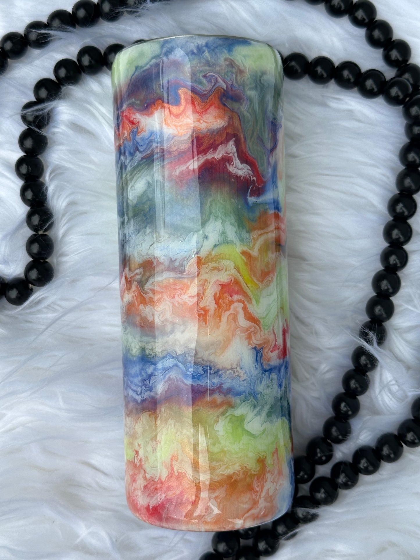 Multi ink swirl Tumbler