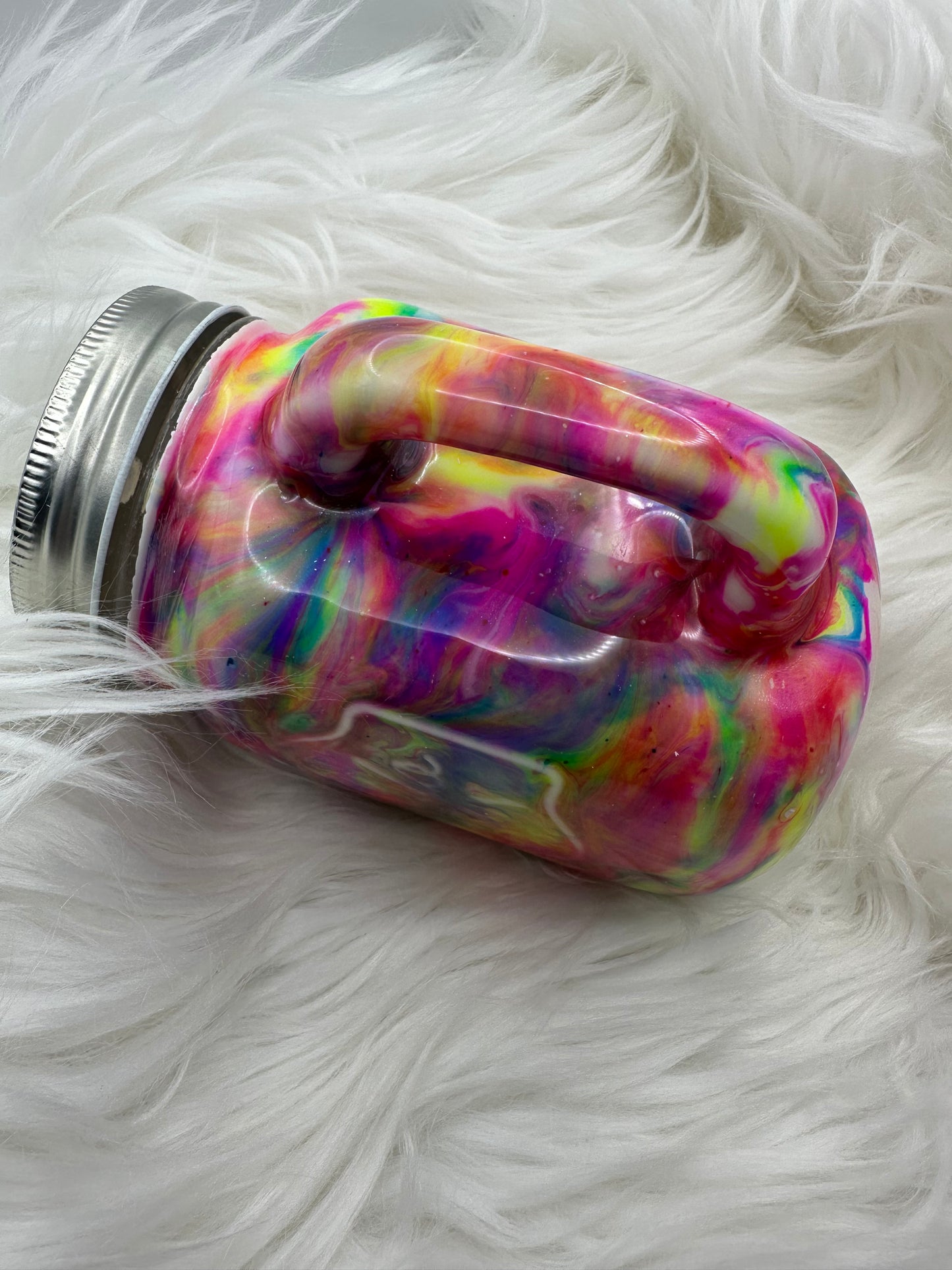 Neon Mason jar