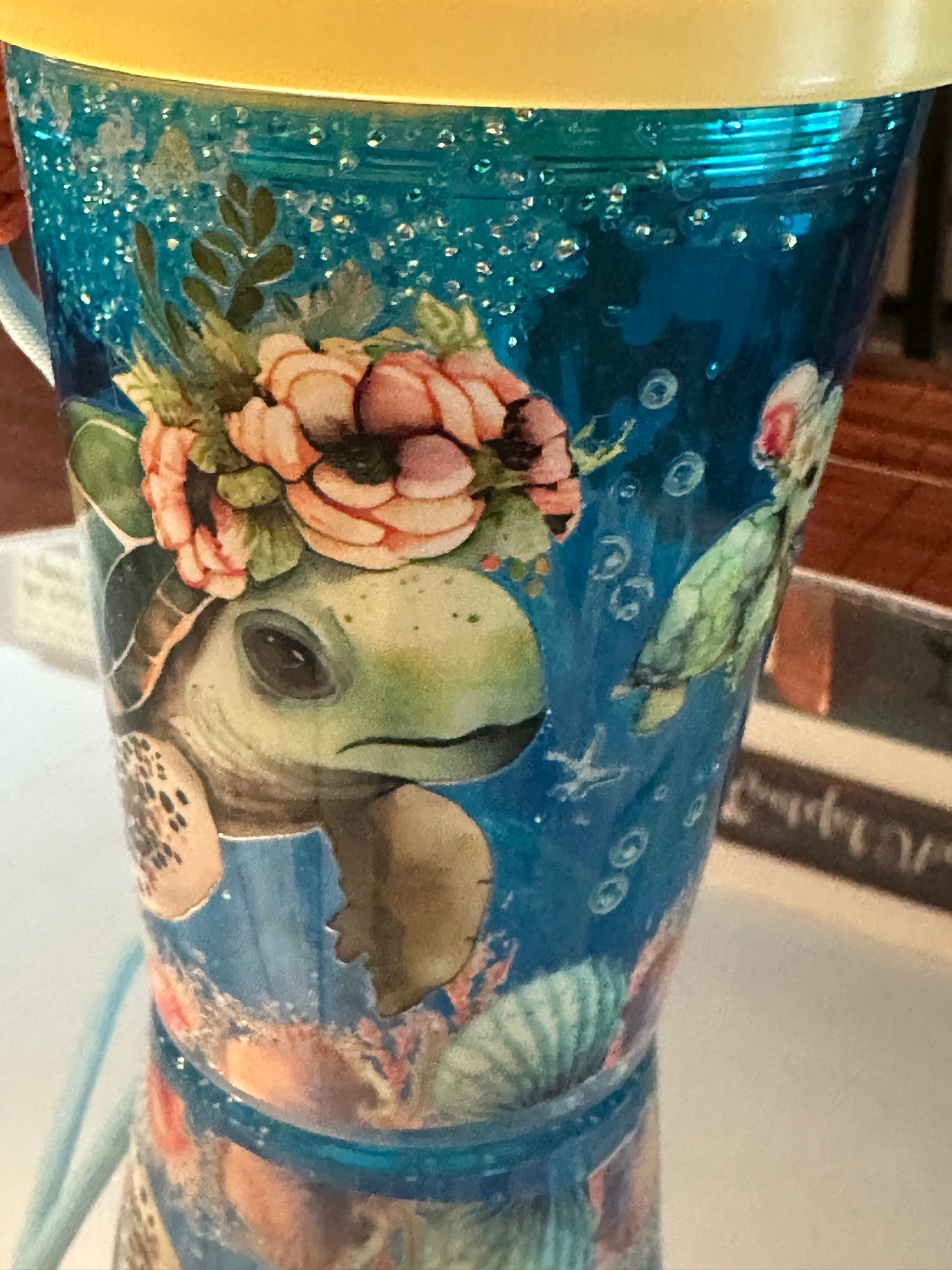 Snowglobe Turtle Tumbler