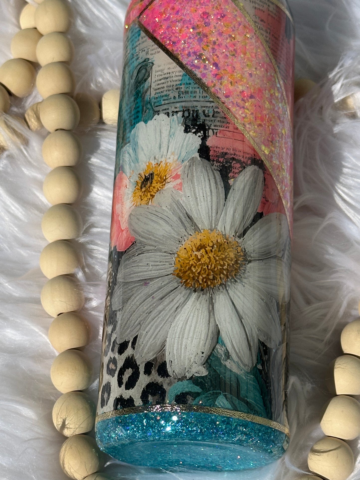 Daisy glitter Tumbler