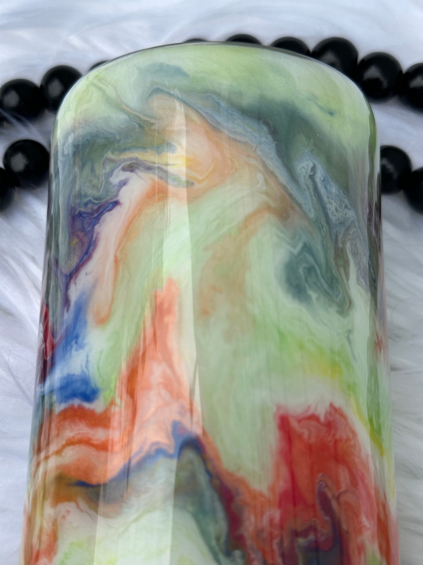 Multi ink swirl Tumbler