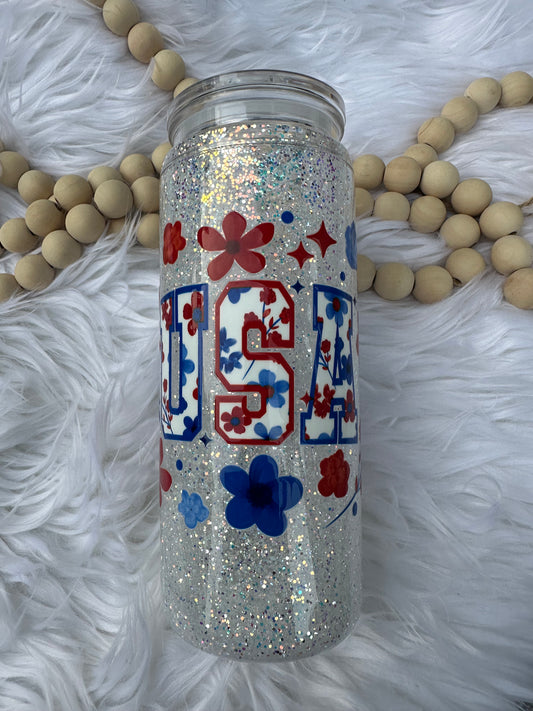 Snowglobe Tumbler “USA”
