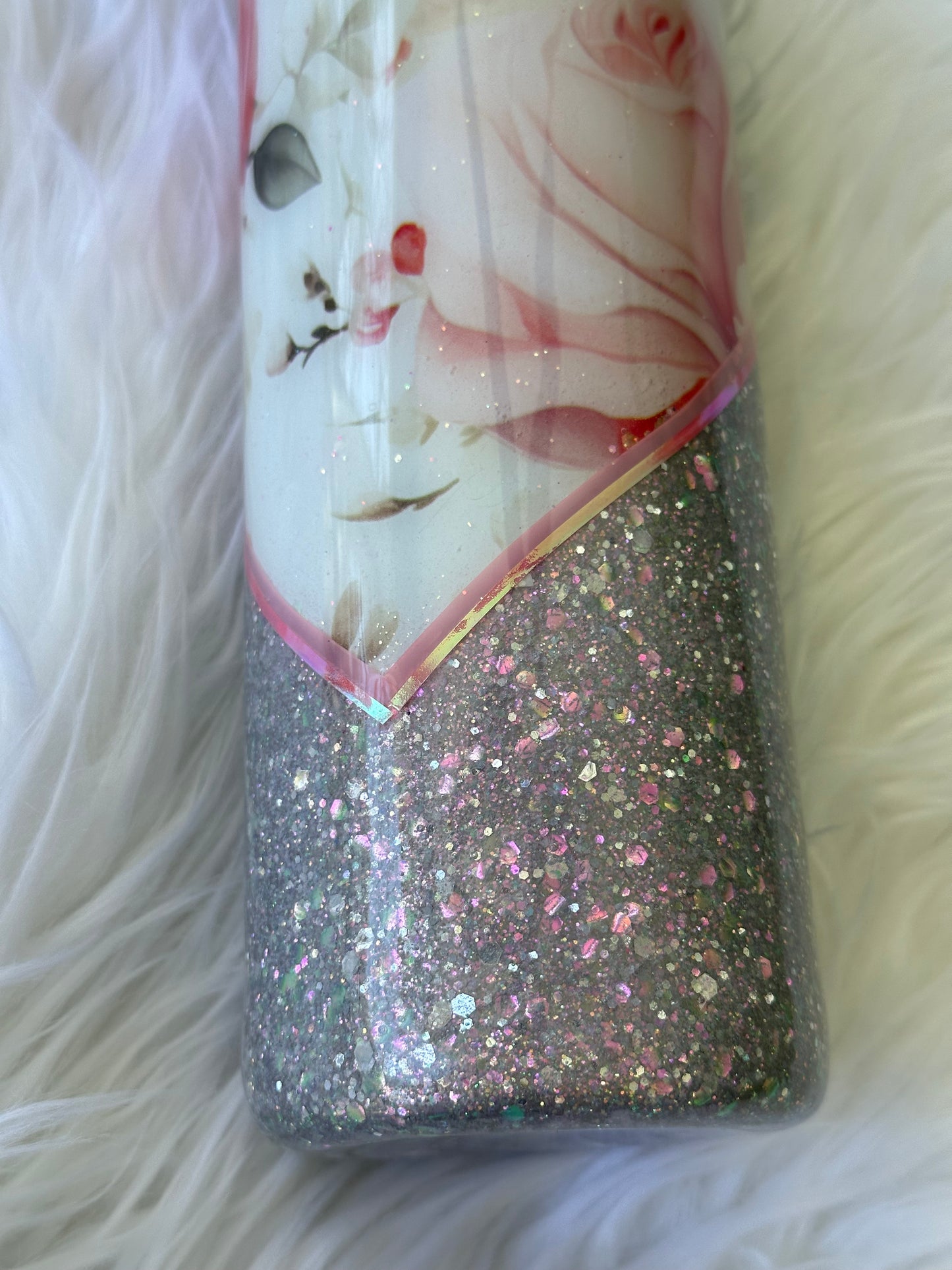 Rose glitter Tumbler