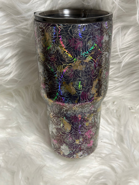 Rose foil tumbler