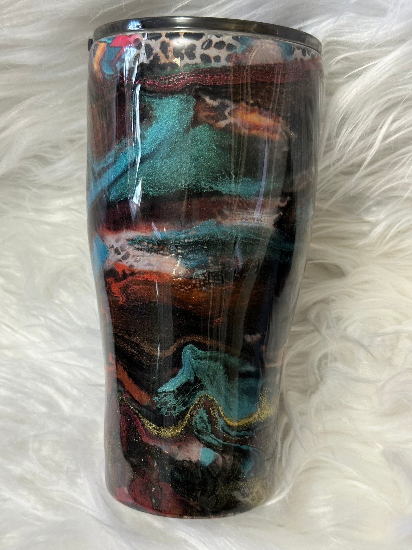 Ink swirl tumbler