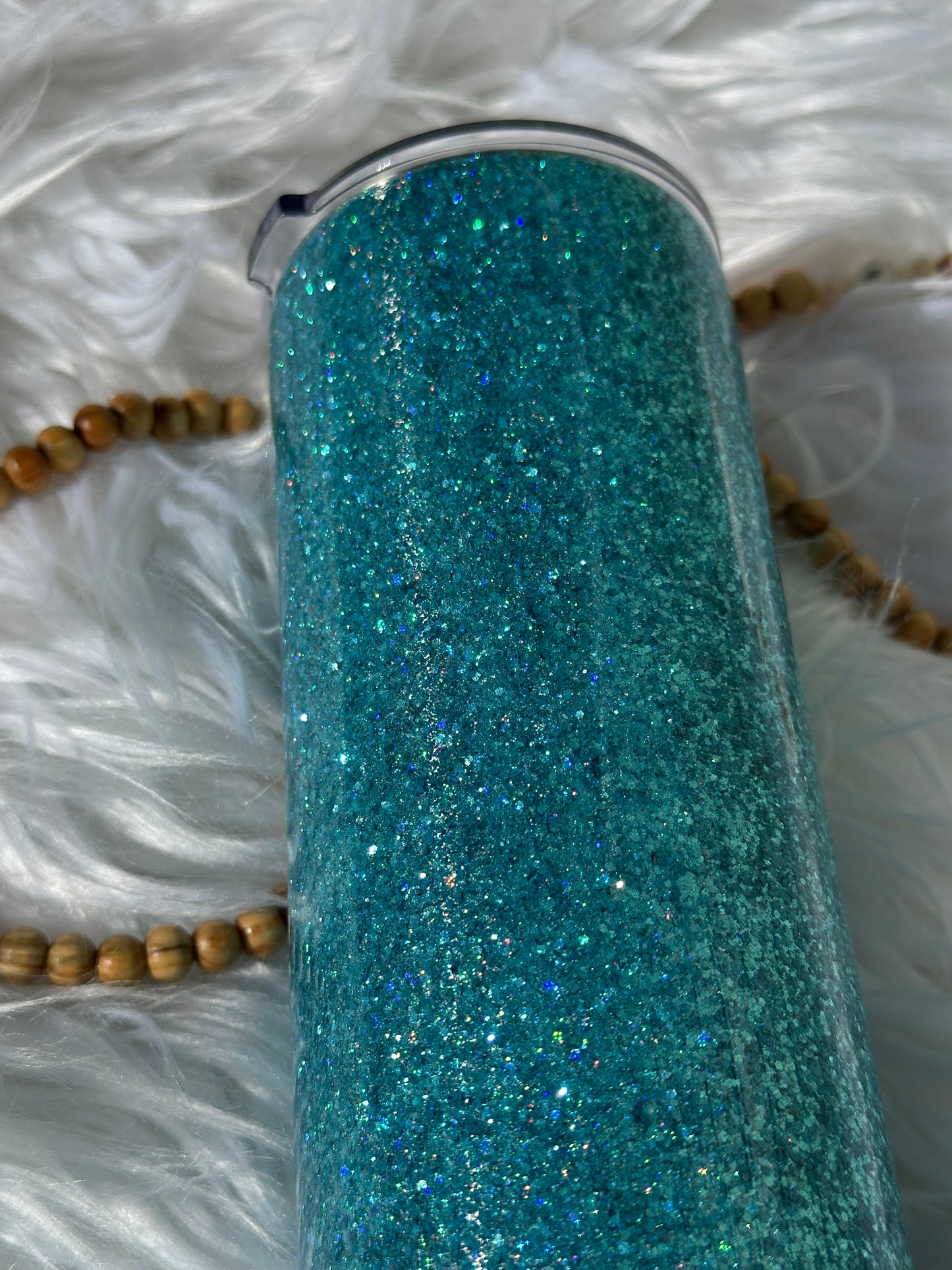 Turquoise glitter Tumbler