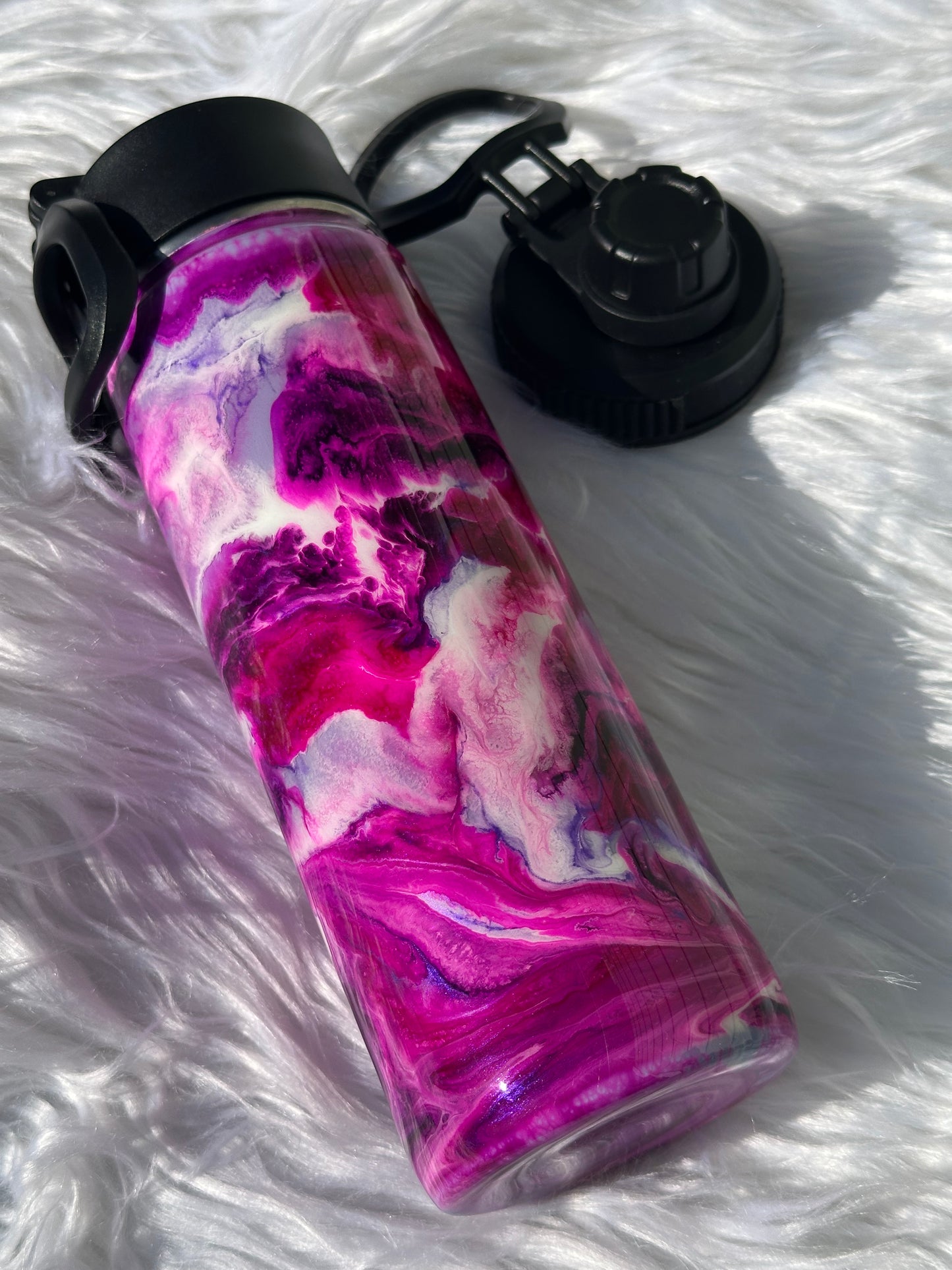 Purple/Pink ink swirl