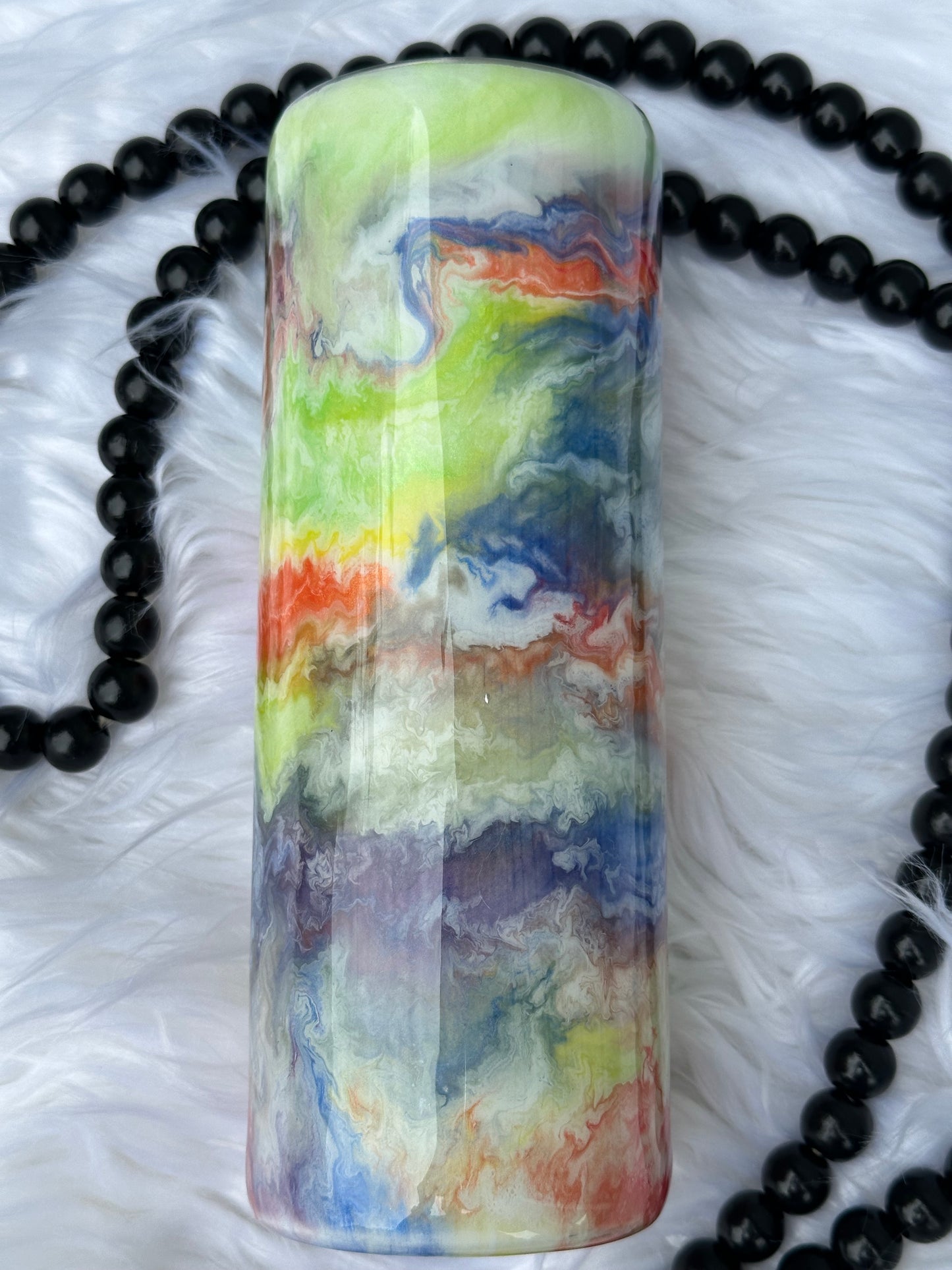 Multi ink swirl Tumbler