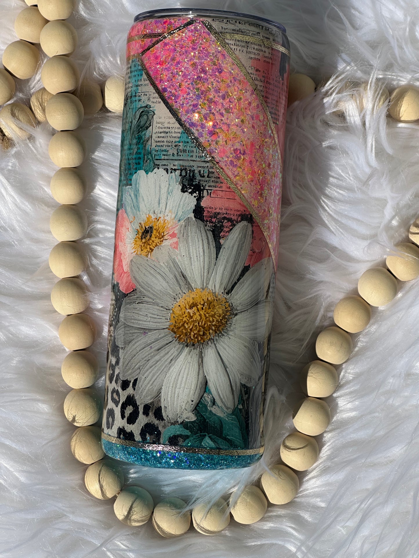 Daisy glitter Tumbler