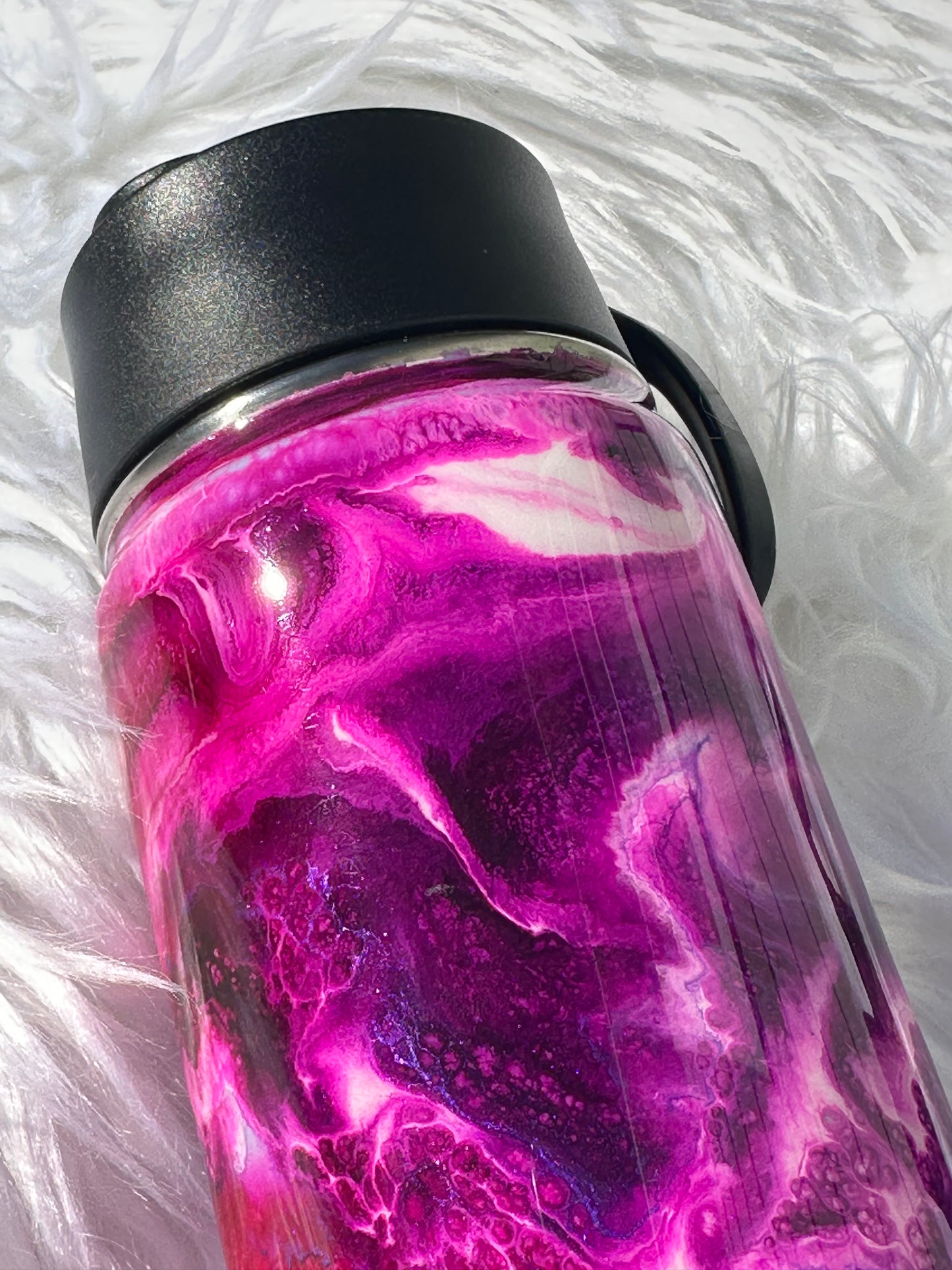 Purple/Pink ink swirl