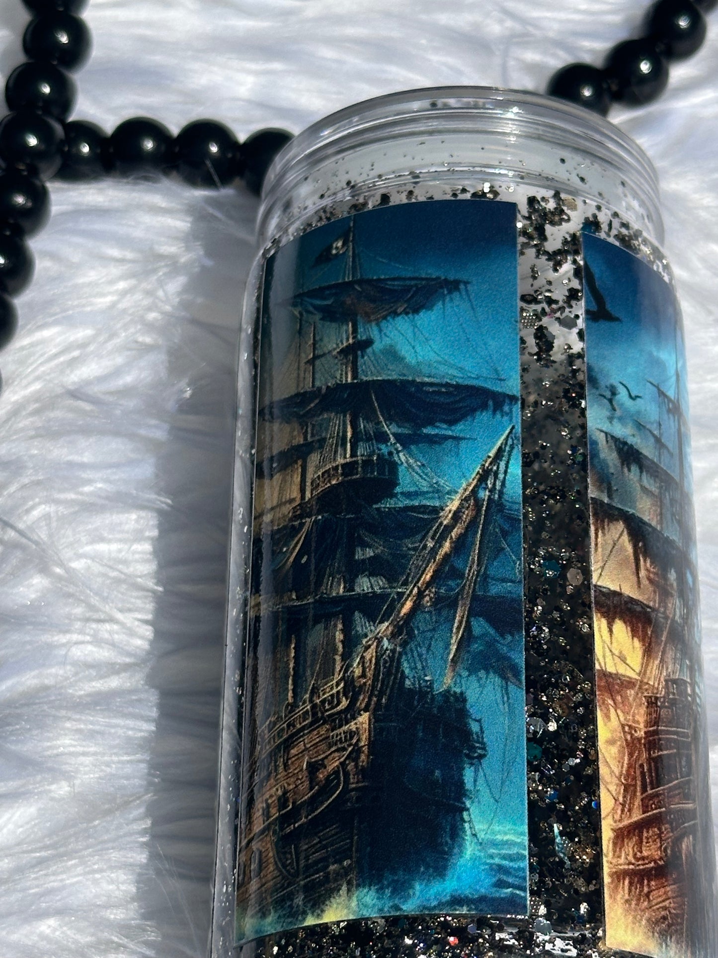 Pirate snowglobe tumbler