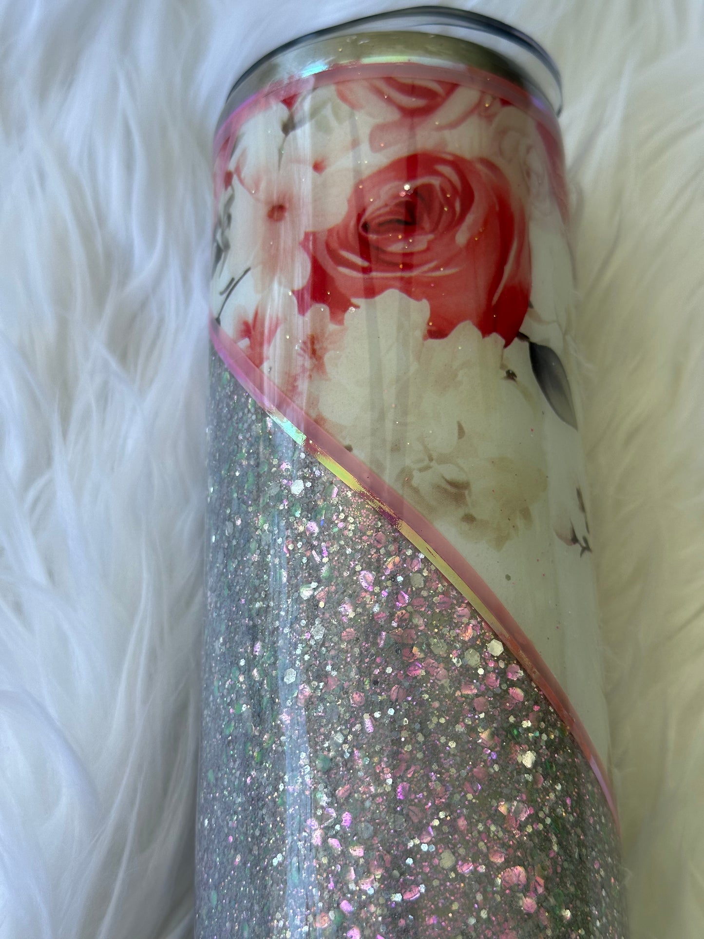 Rose glitter Tumbler