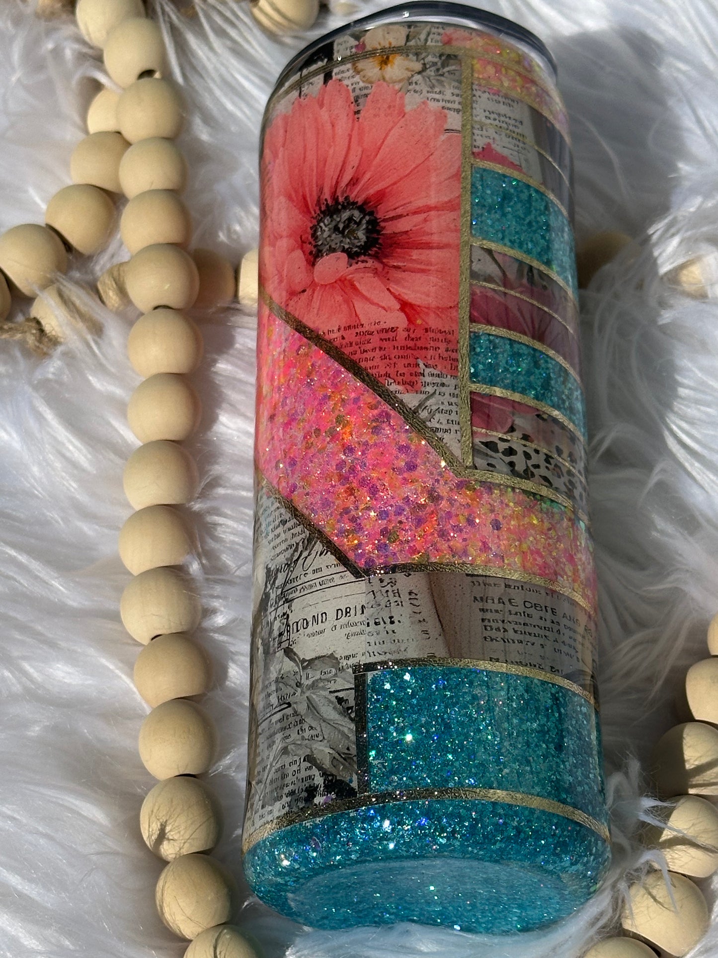 Daisy glitter Tumbler