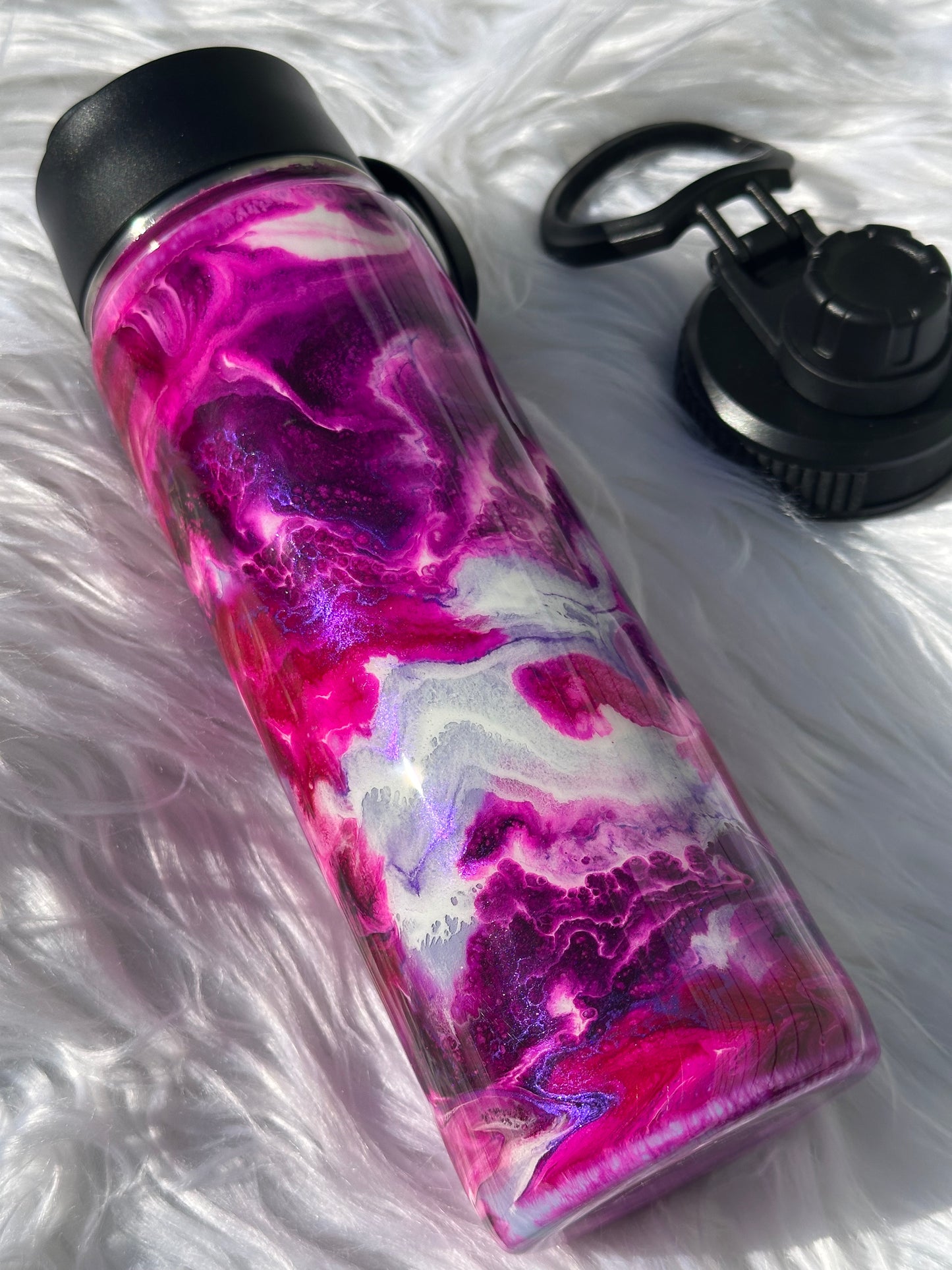 Purple/Pink ink swirl