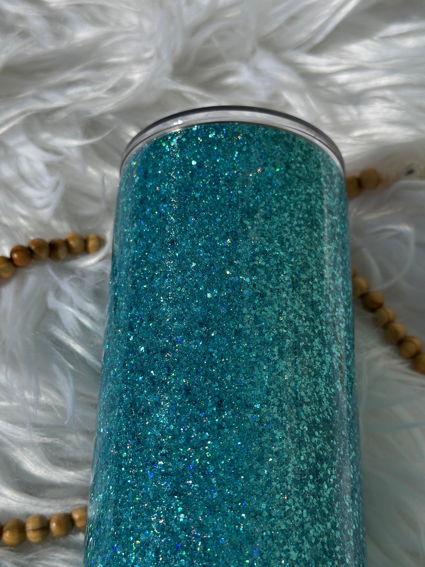 Turquoise glitter Tumbler