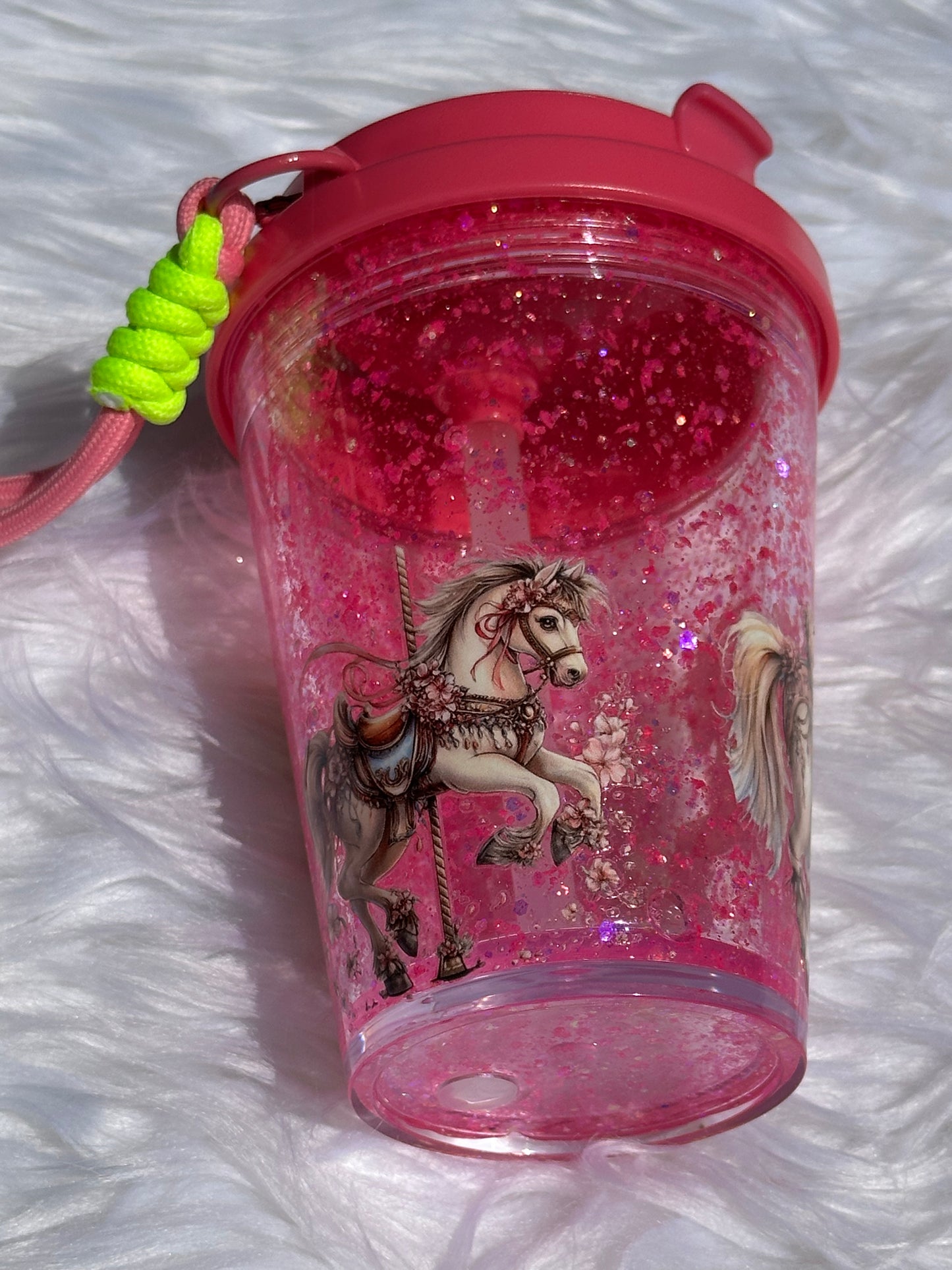 Merry go round horse snowglobe