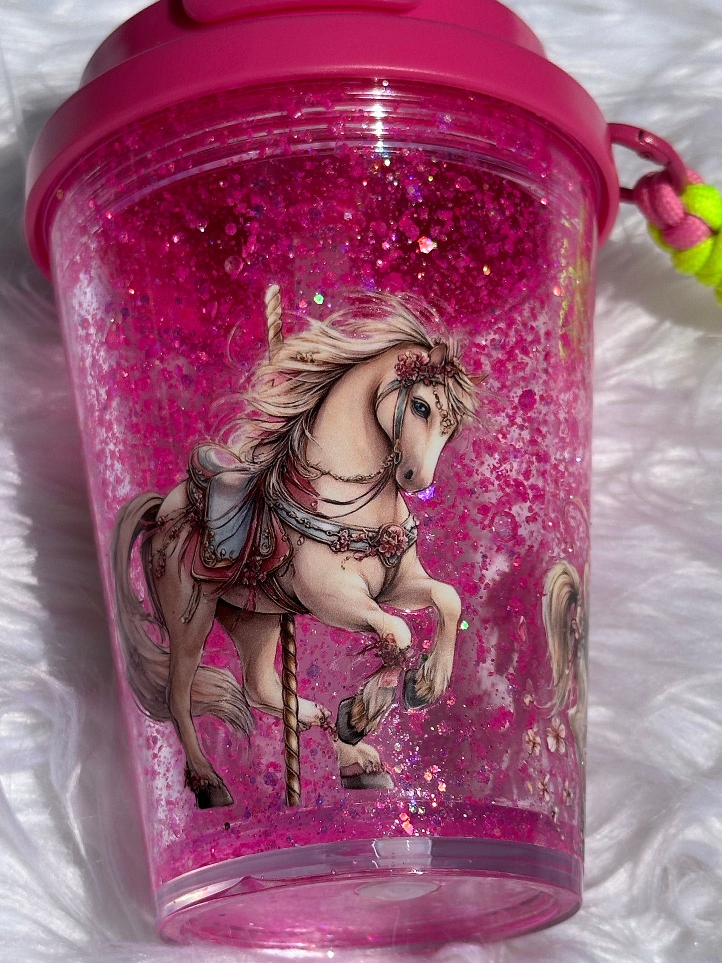 Merry go round horse snowglobe