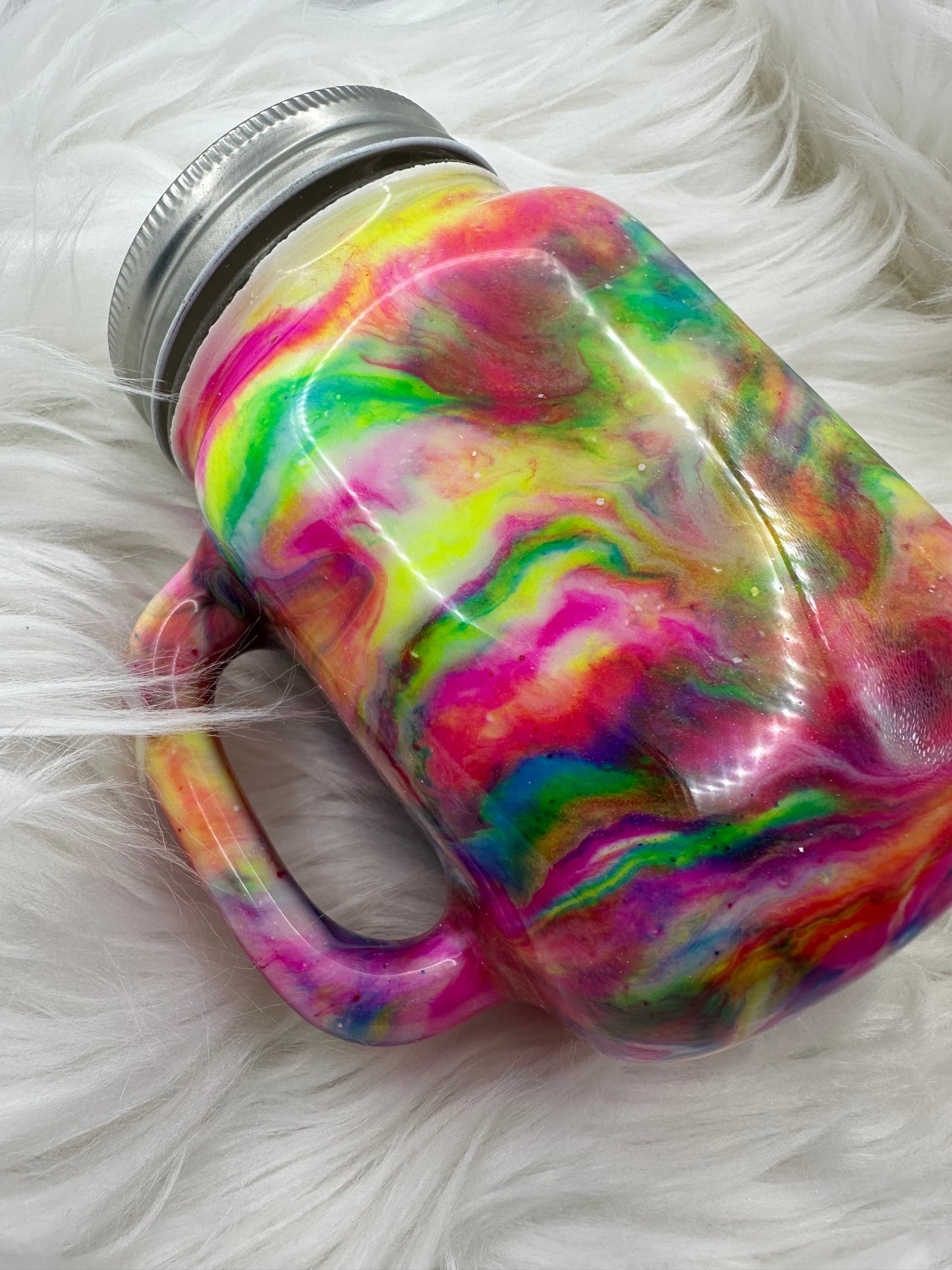 Neon Mason jar