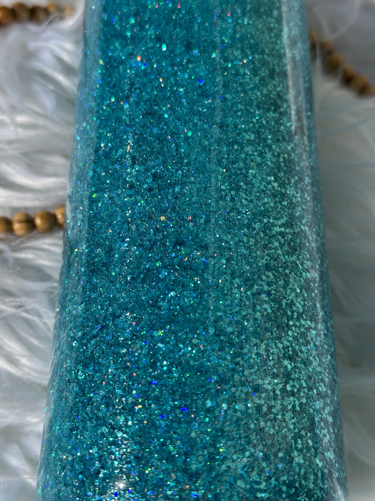 Turquoise glitter Tumbler