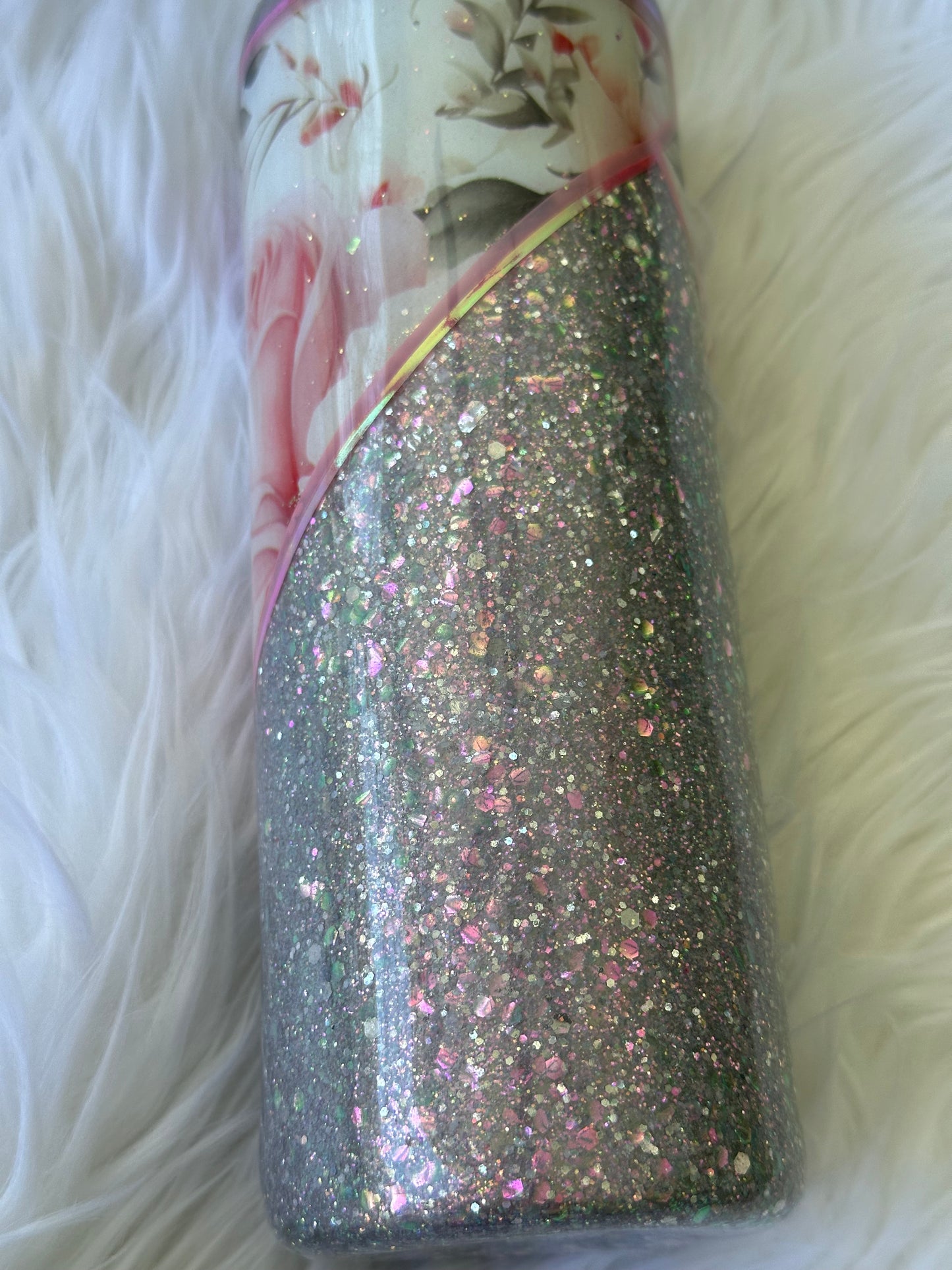 Rose glitter Tumbler