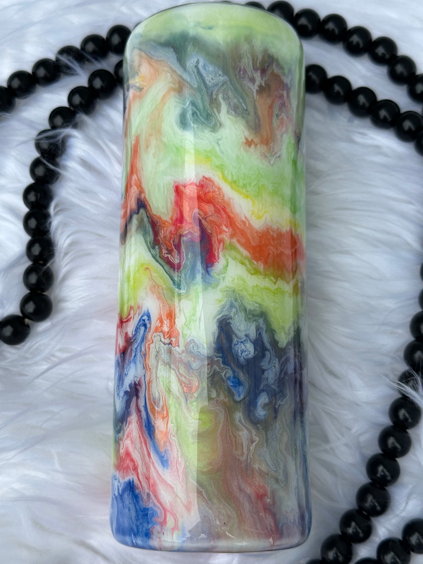 Multi ink swirl Tumbler
