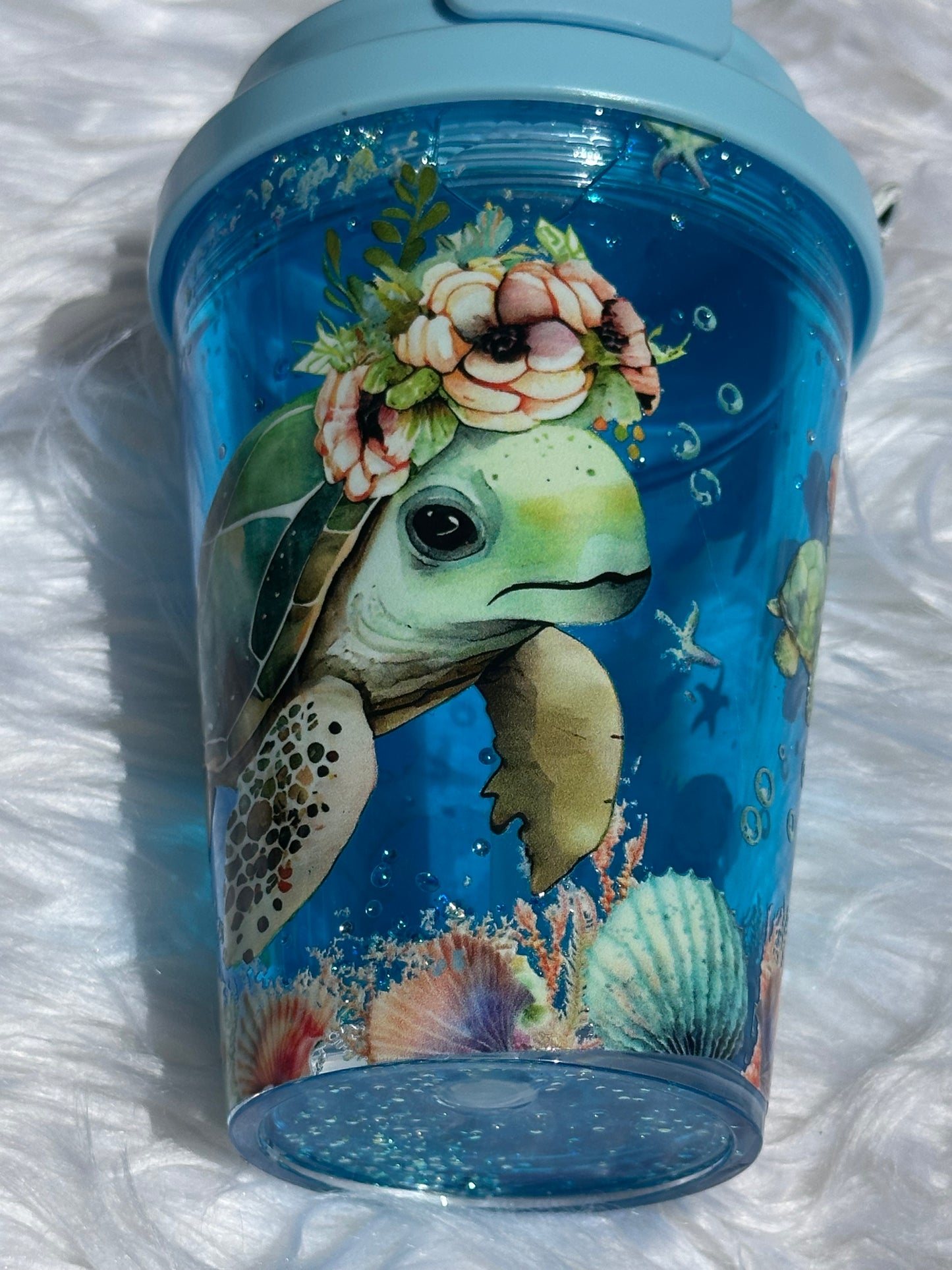 Baby Turtle ocean snowglobe Tumbler
