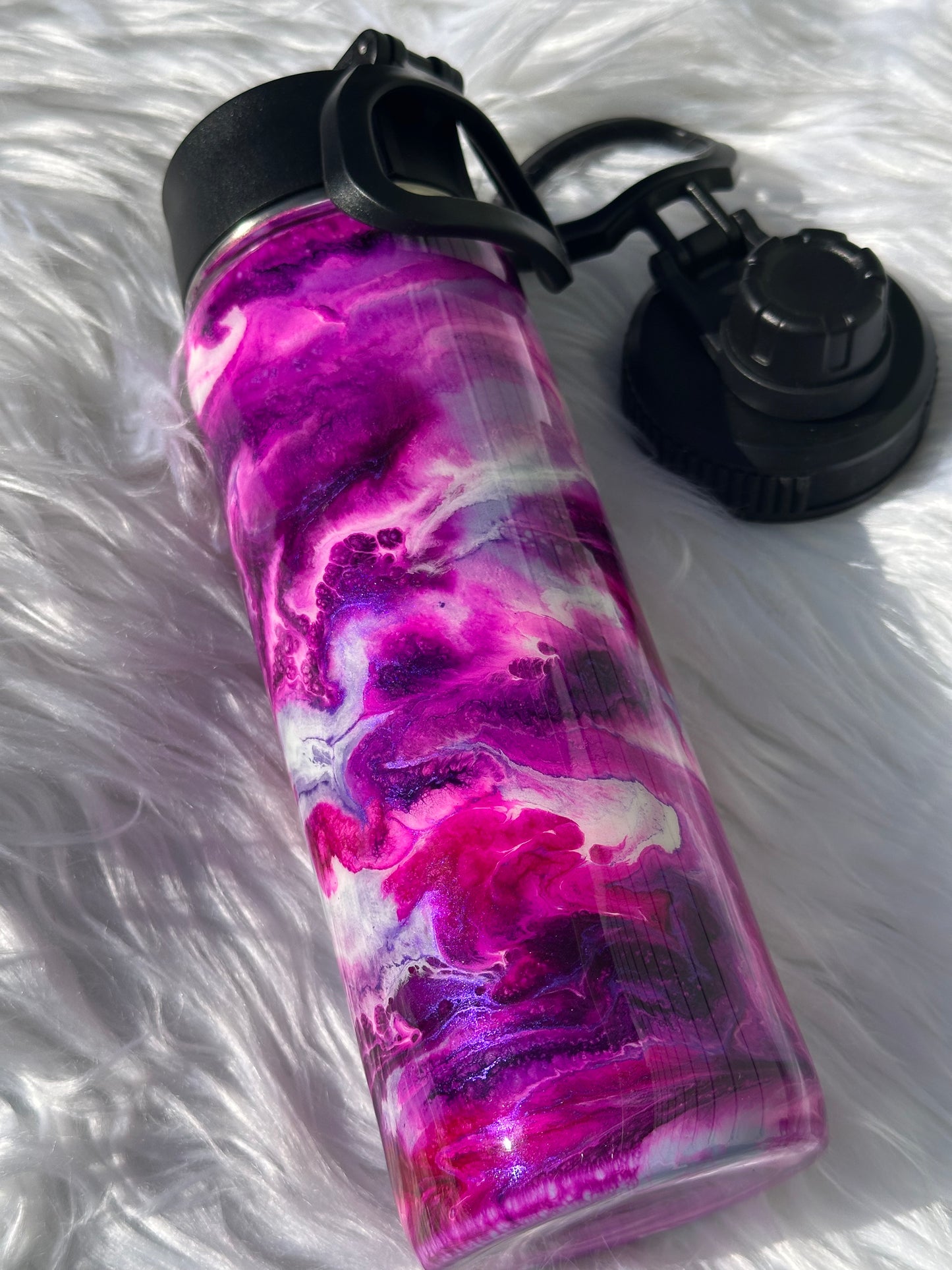 Purple/Pink ink swirl