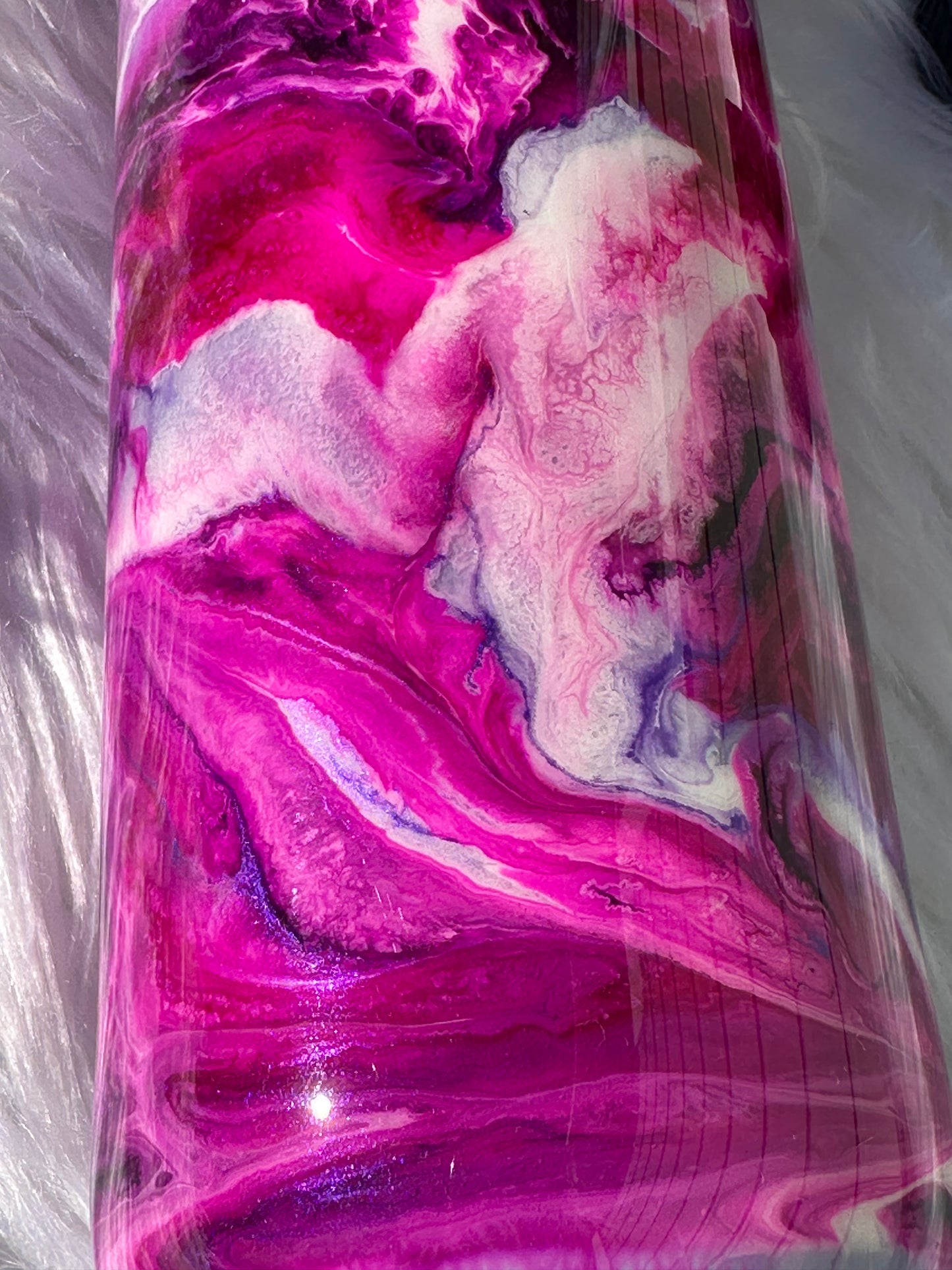 Purple/Pink ink swirl