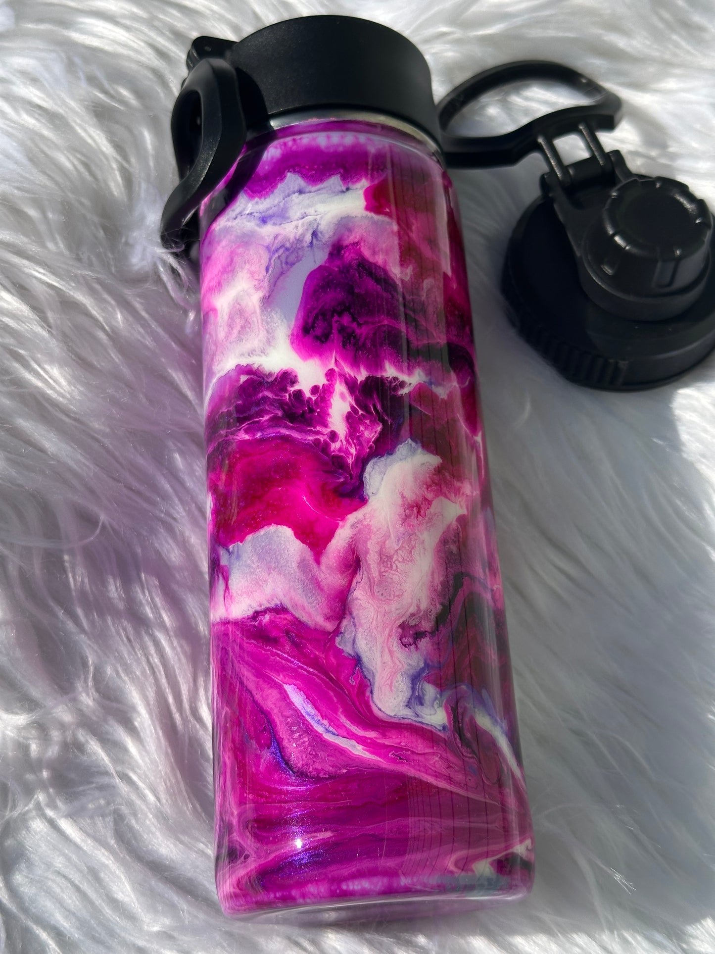 Purple/Pink ink swirl