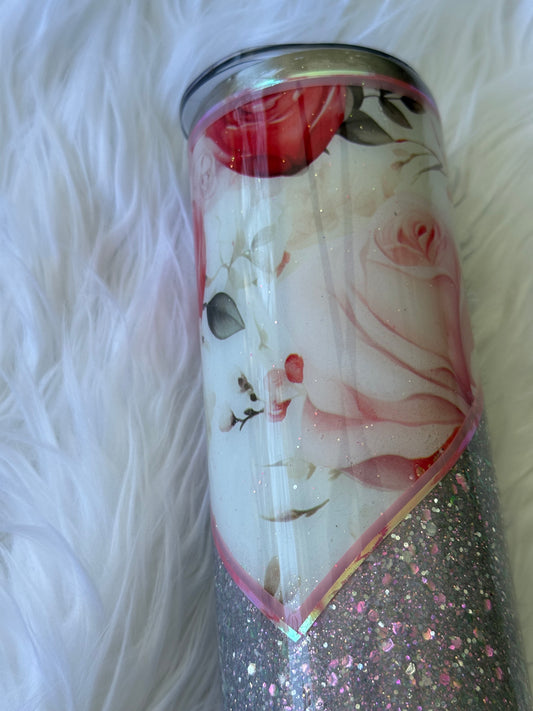 Rose glitter Tumbler