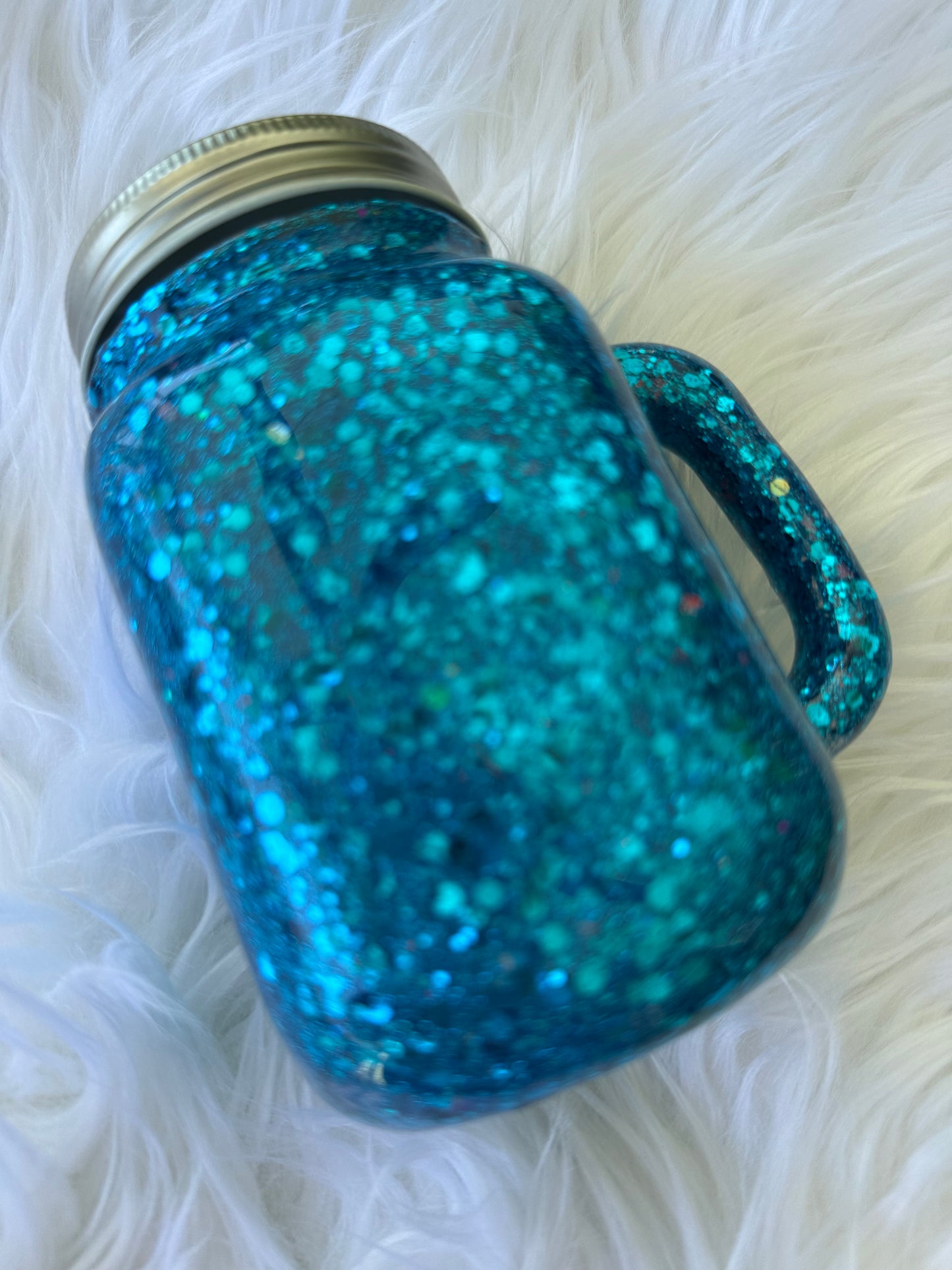 Glitter mason jar