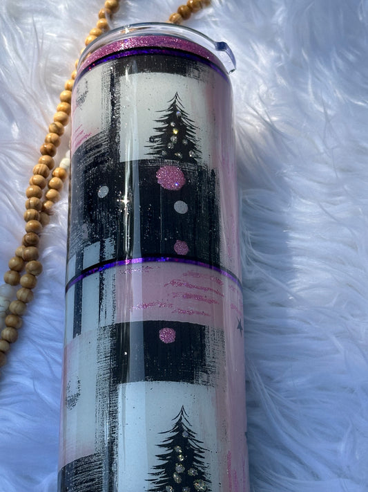 Pink Christmas Tumbler