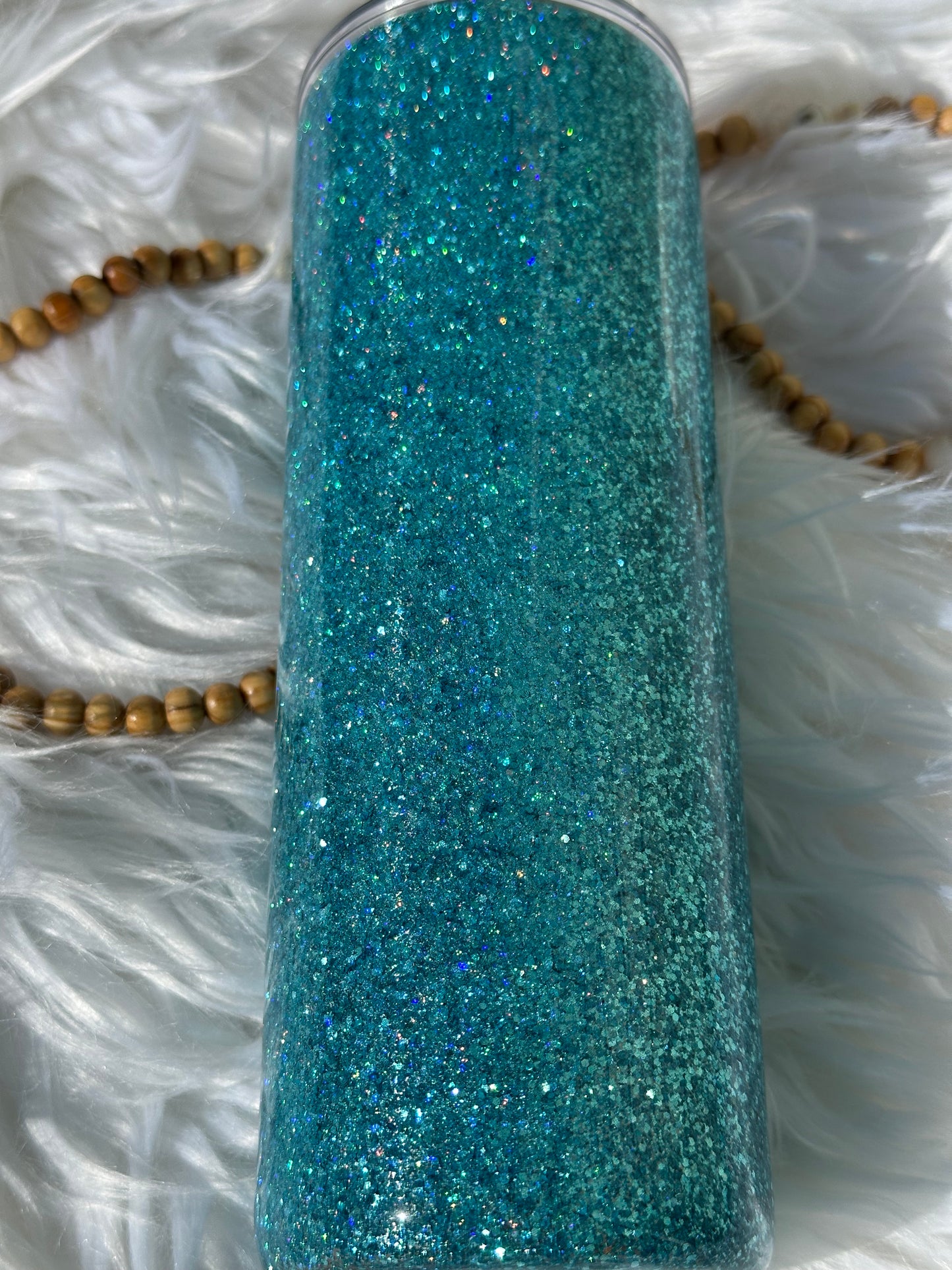 Turquoise glitter Tumbler
