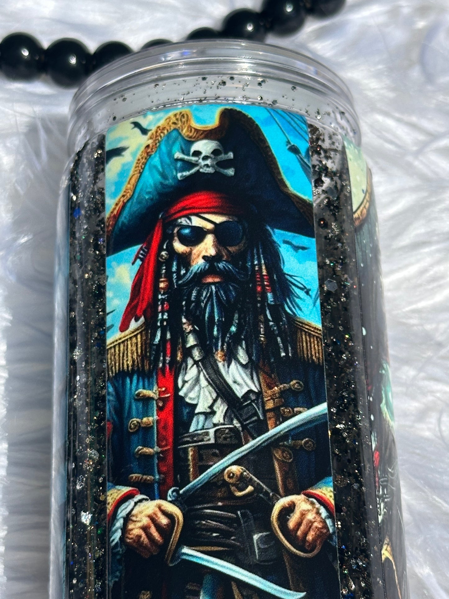 Pirate snowglobe tumbler