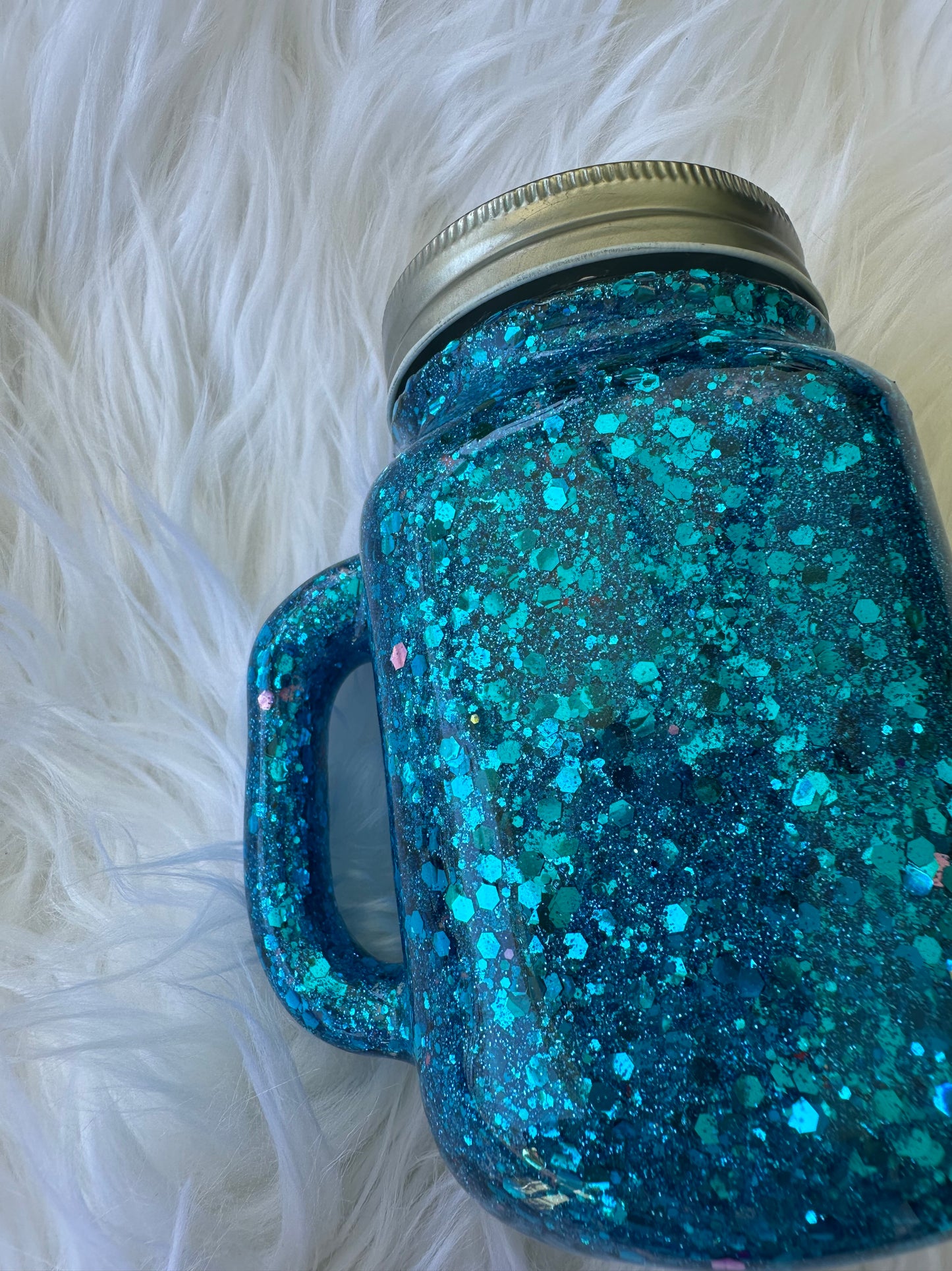 Glitter mason jar